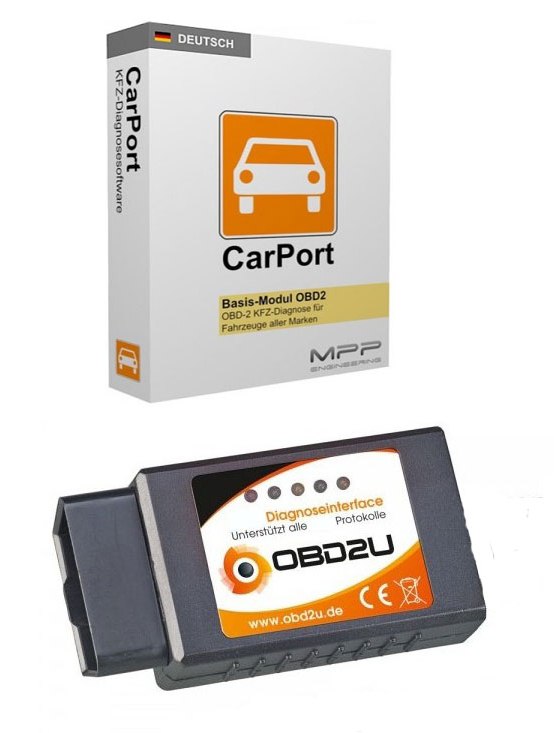 E327 Bluetooth OBD 2 Diagnose-Interface Gerät Carport SOFTWARE DEUTSCH viele PKW