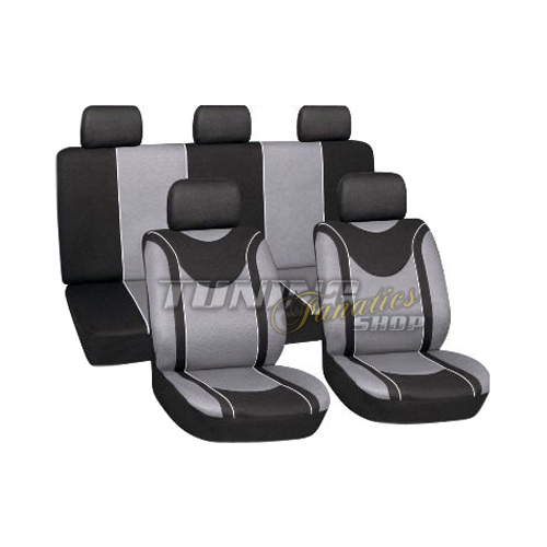 Sitzbezug Sitzbezüge Schonbezüge Bezug Sitz Schwarz-Grau SET für viele Fahrzeuge