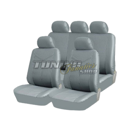 Premium Kunstleder Sitzbezug Auto Sitzbezüge Sitz GRAU SET für viele Fahrzeuge