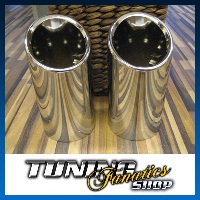 2x Original Audi Endrohre Auspuffblende Blenden in Chrom für Audi A6 S6 4F C6