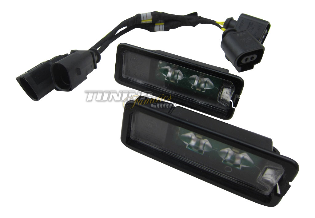 2x Original Seat LED Kennzeichenbeleuchtung + CanBus Anschluss Adapter Kabel #1K