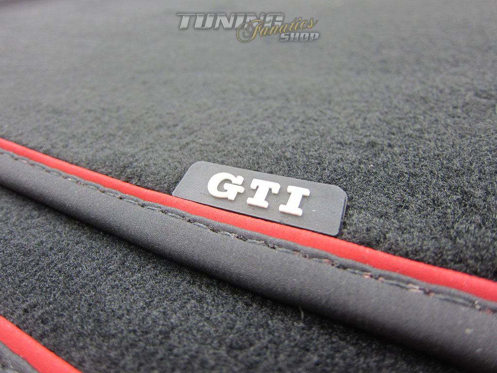 4x Original GTI Velours Textil Premium Fußmatten Matten SET für VW Golf 7 VII
