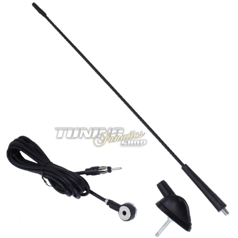 Dach- Antenne Auto Stabantenne 16V 43cm Radio SCHWARZ DIN für viele Fahrzeuge