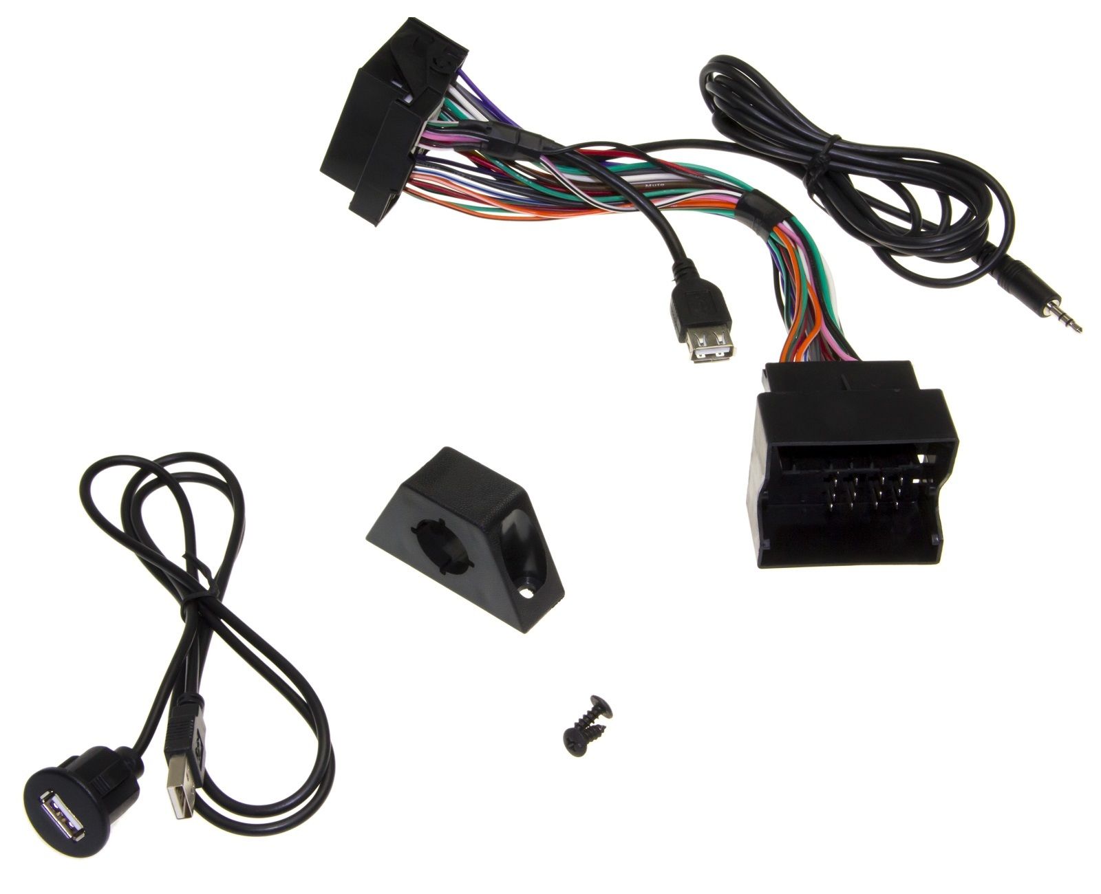 USB AUX In Adapter Klinke MMT Radio Einbau Buchse Kabel Set für MAN TGX TGS TGL