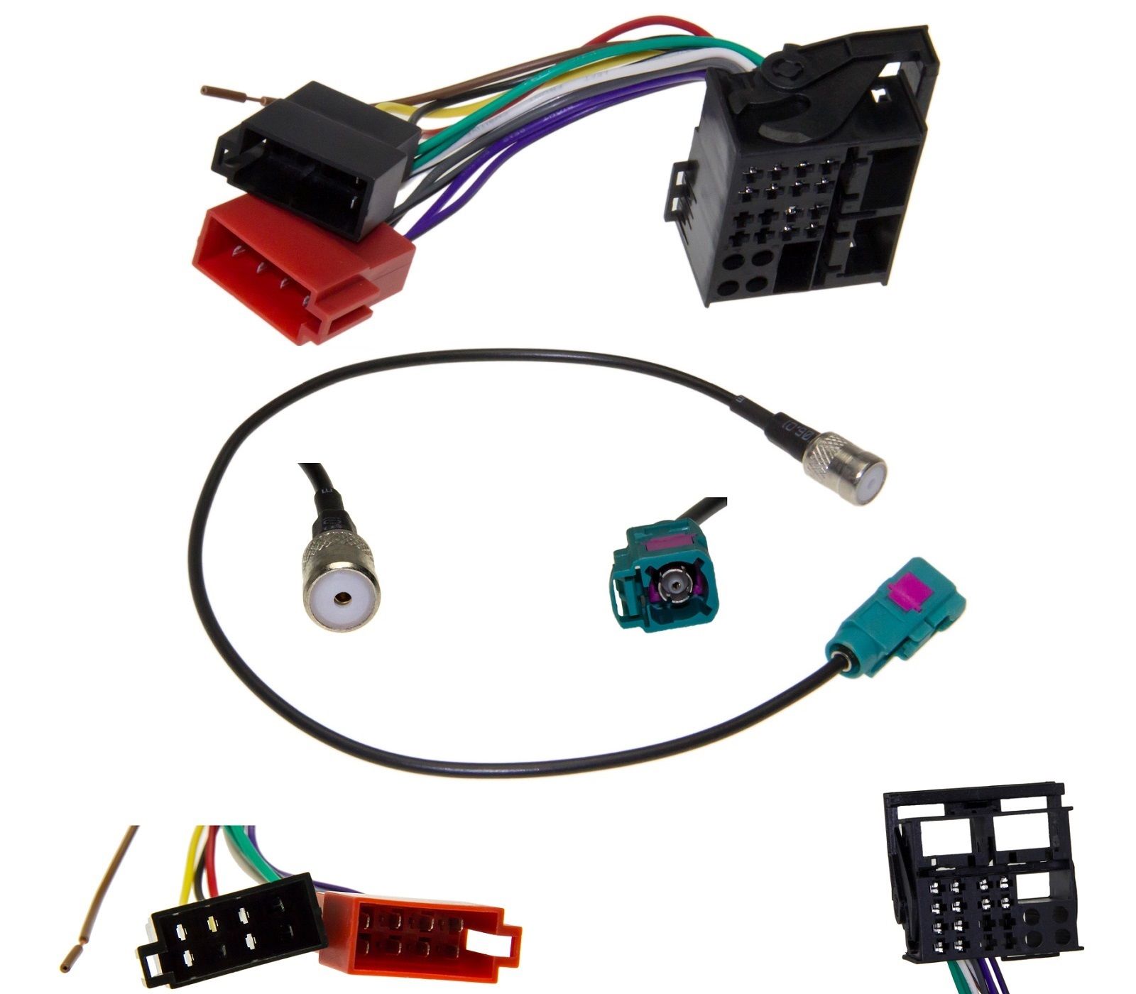 KFZ Radio Antennenadapter ISO Adapter Kabel Quadlock MOST Stecker RCD 500 510