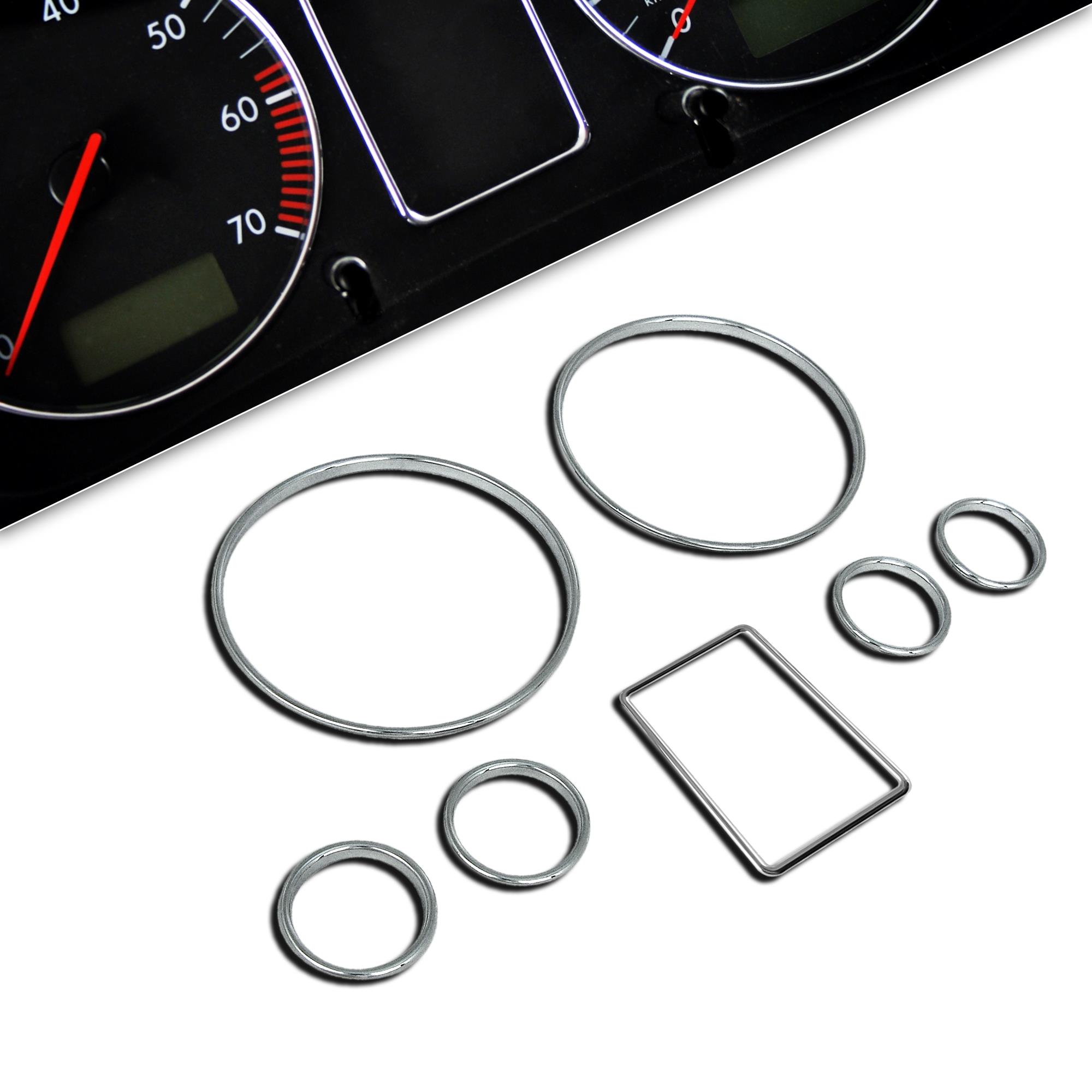 Chrom Chromringe Tacho Ringe Tachochromringe SET für Audi A3 8L A4 B5 A6 4B C5