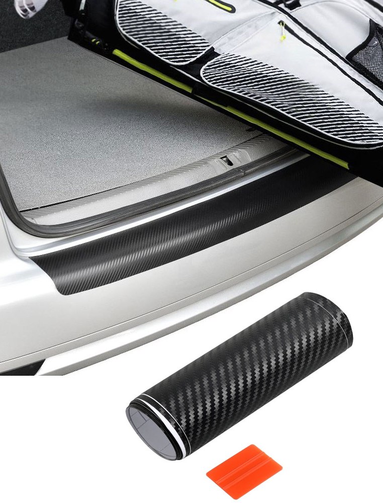 Ladekantenschutz-Folie Lack Schutz Carbon Optik für Skoda Octavia III 5E Combi