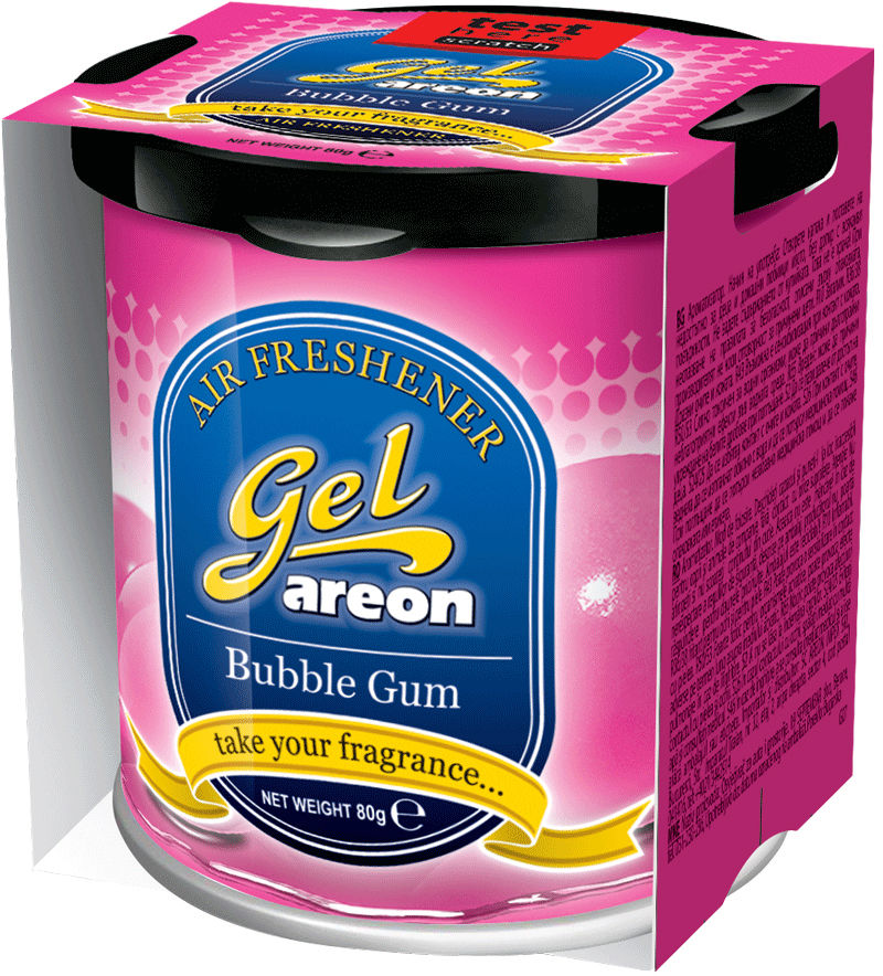 Original Areon Gel CAN Autogel Duftdose Duftbaum Lufterfrischer DECKEL Bubblegum