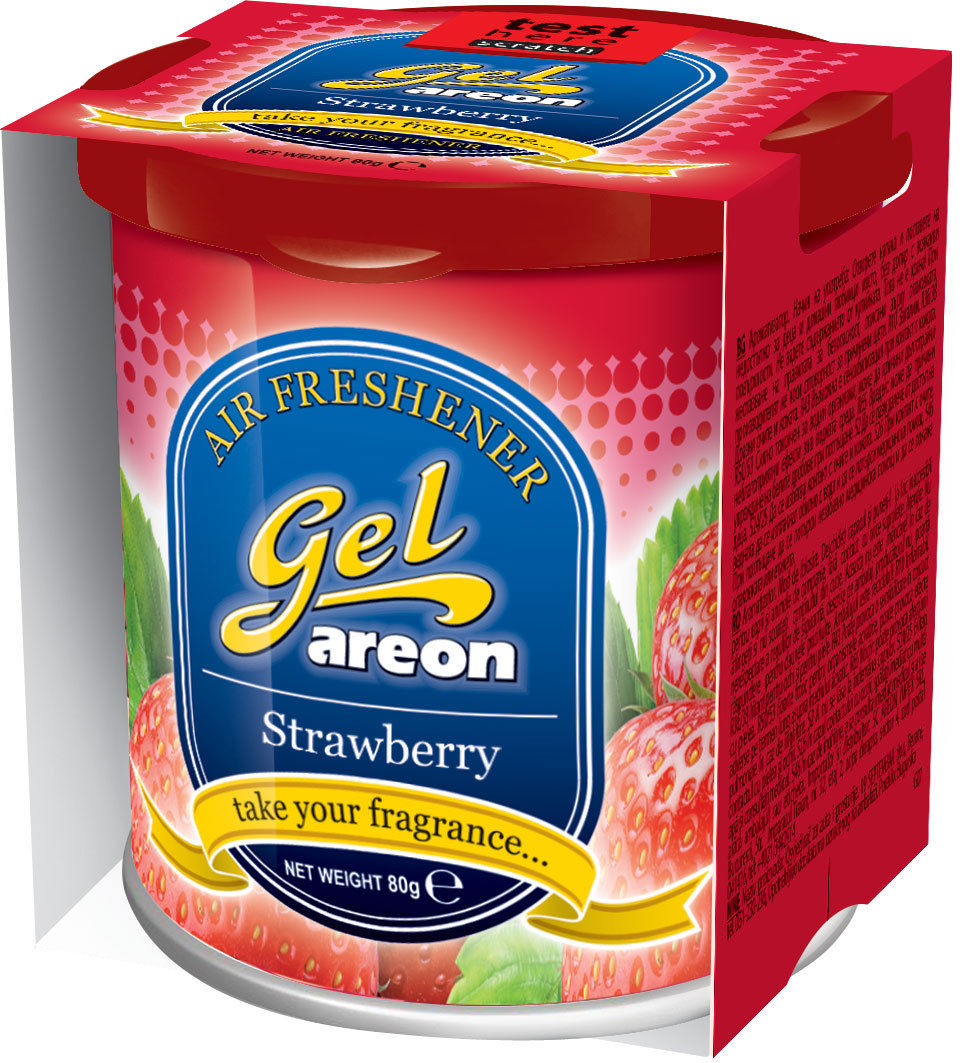 3x Original Areon Gel CAN Auto Duftdose Duftbaum Lufterfrischer DECKEL Erdbeere