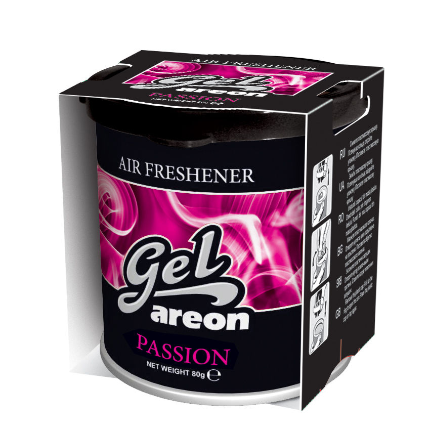 12x Original Areon Gel CAN Auto Duftdose Duftbaum Lufterfrischer DECKEL Passion