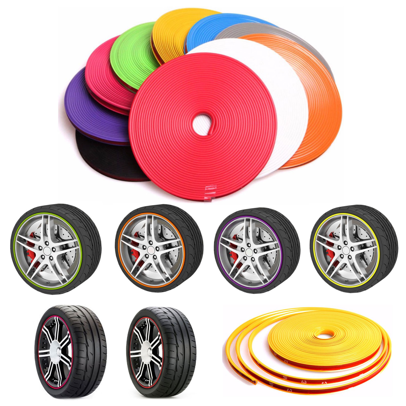 PREMIUM Felgenrandaufkleber Felgenaufkleber Alufelgen 13-24 Zoll FREIE FARBWAHL*