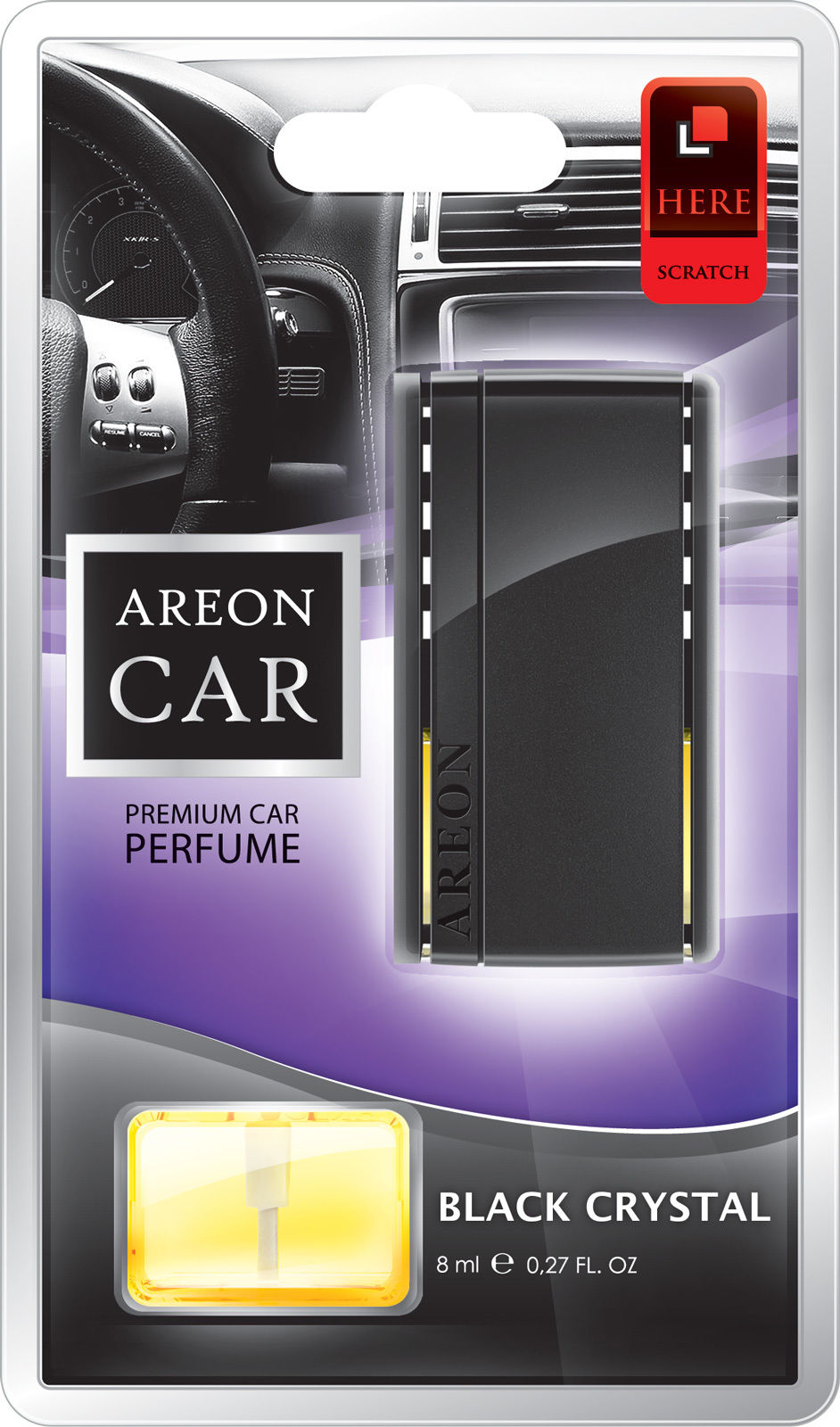 Original Areon Auto Parfüm Lufterfrischer Duftbaum Lüftungsgitter Black Crystal