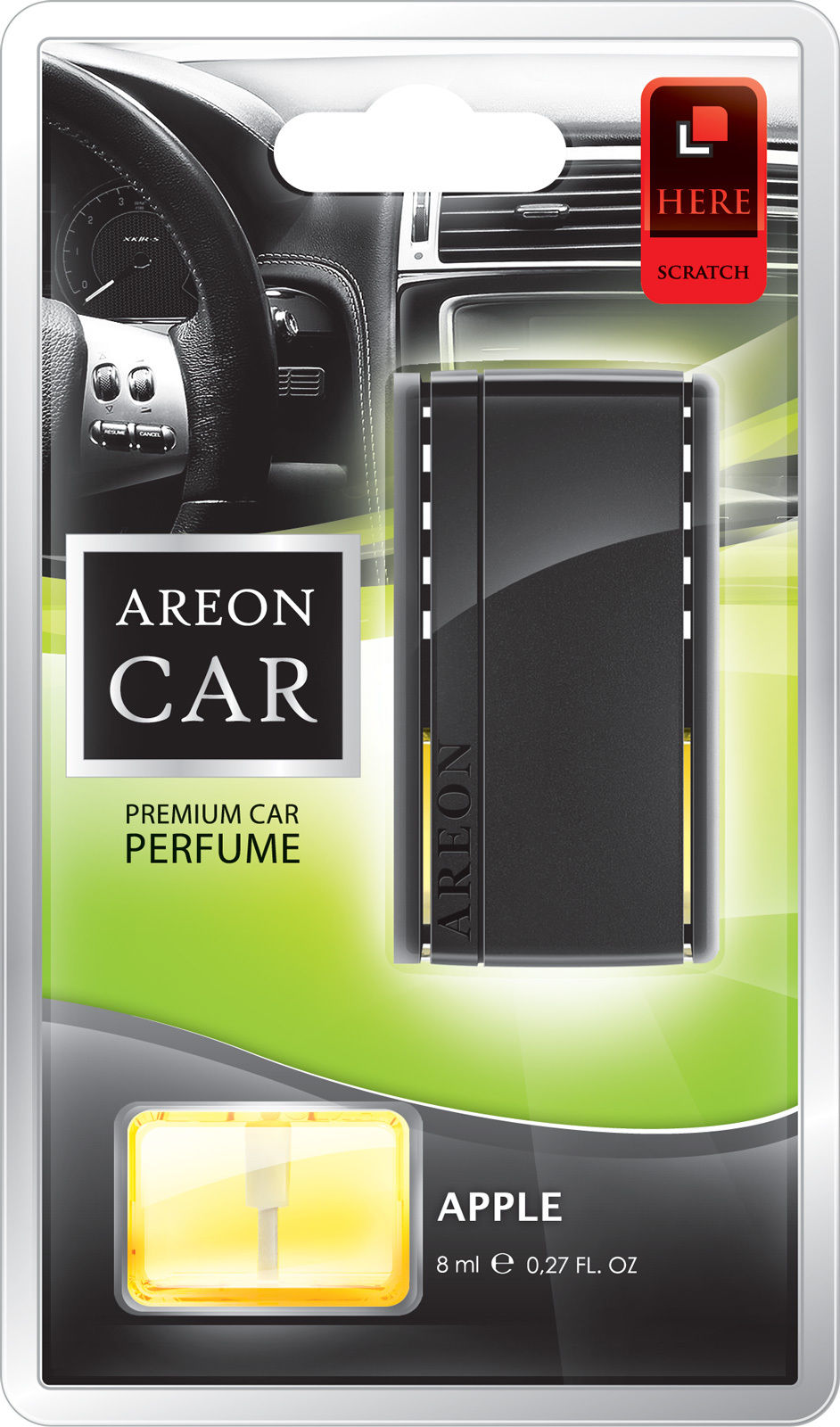 Original Areon Auto Parfüm Lufterfrischer Duftbaum Lüftungsgitter Grüner Apfel