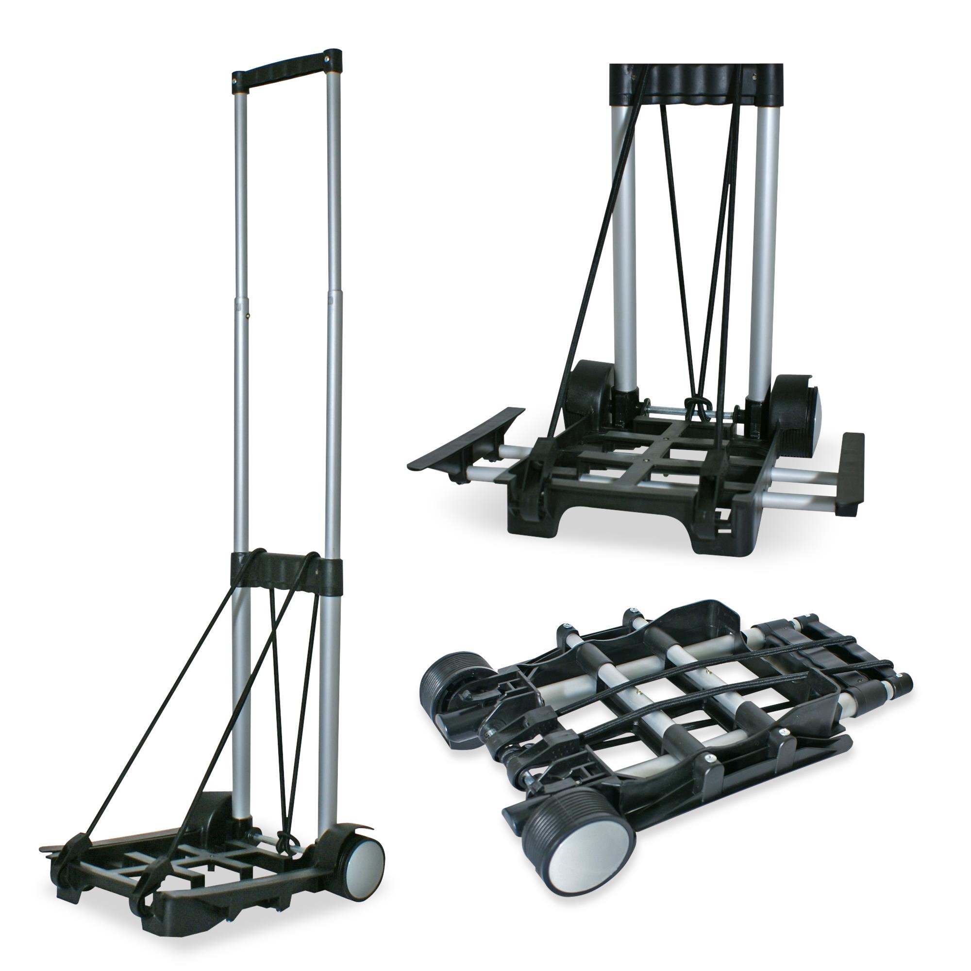 PREMIUM Transport Trolley Sackkarre Gepäckträger 30 kg Teleskopgriff Spanngurt