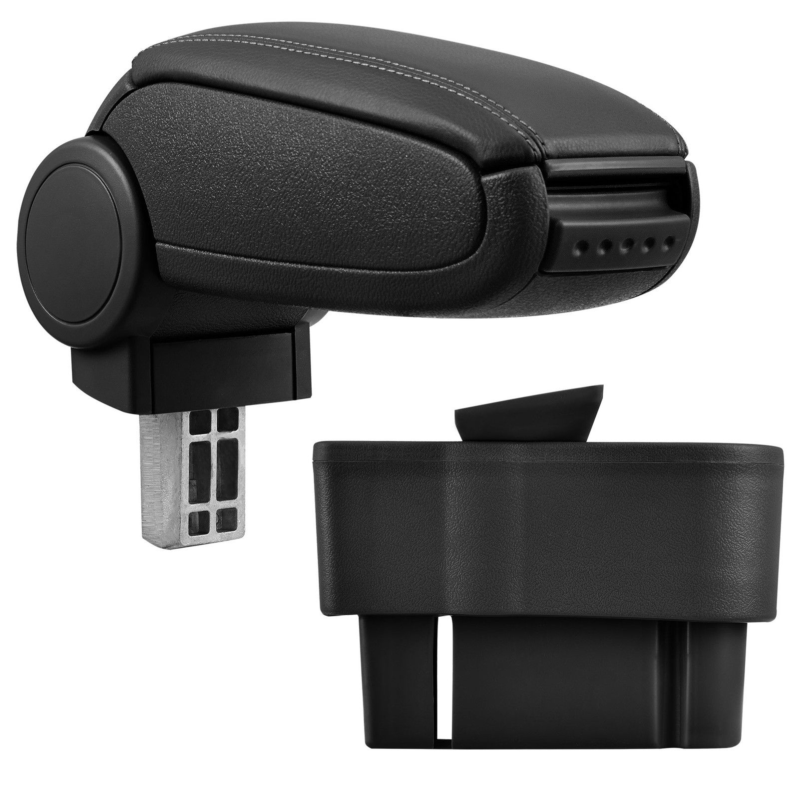 Armlehne Mittelarmlehne MAL Leder Bezug Schwarz für Opel Corsa D ab 2006-