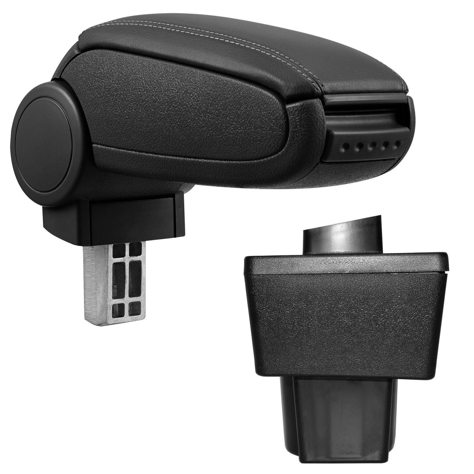 Armlehne Mittelarmlehne MAL Leder Bezug Schwarz für Skoda Yeti ab 2009-