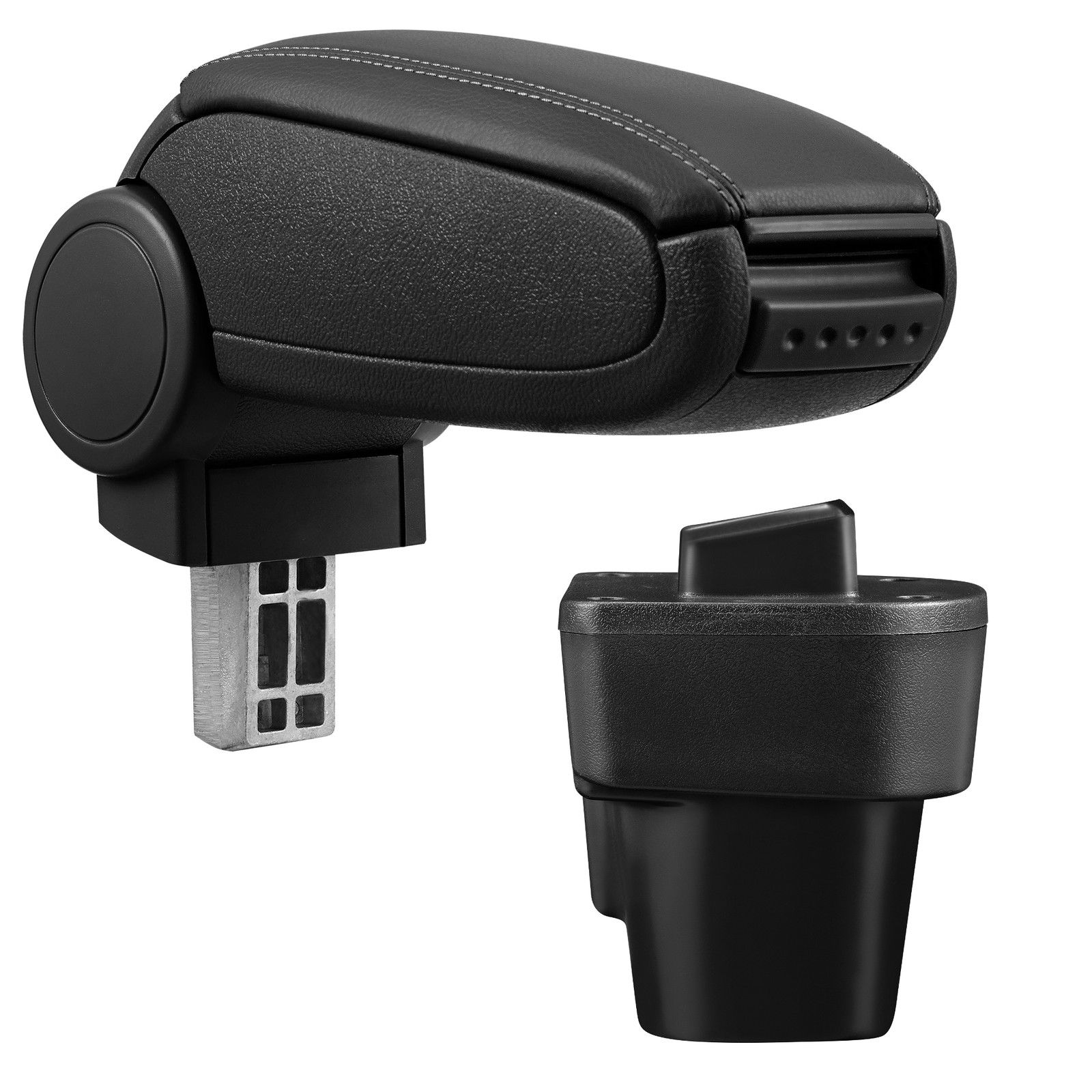 Armlehne Mittelarmlehne MAL Leder Bezug Schwarz für Fiat Fiorino III 3 Typ 225