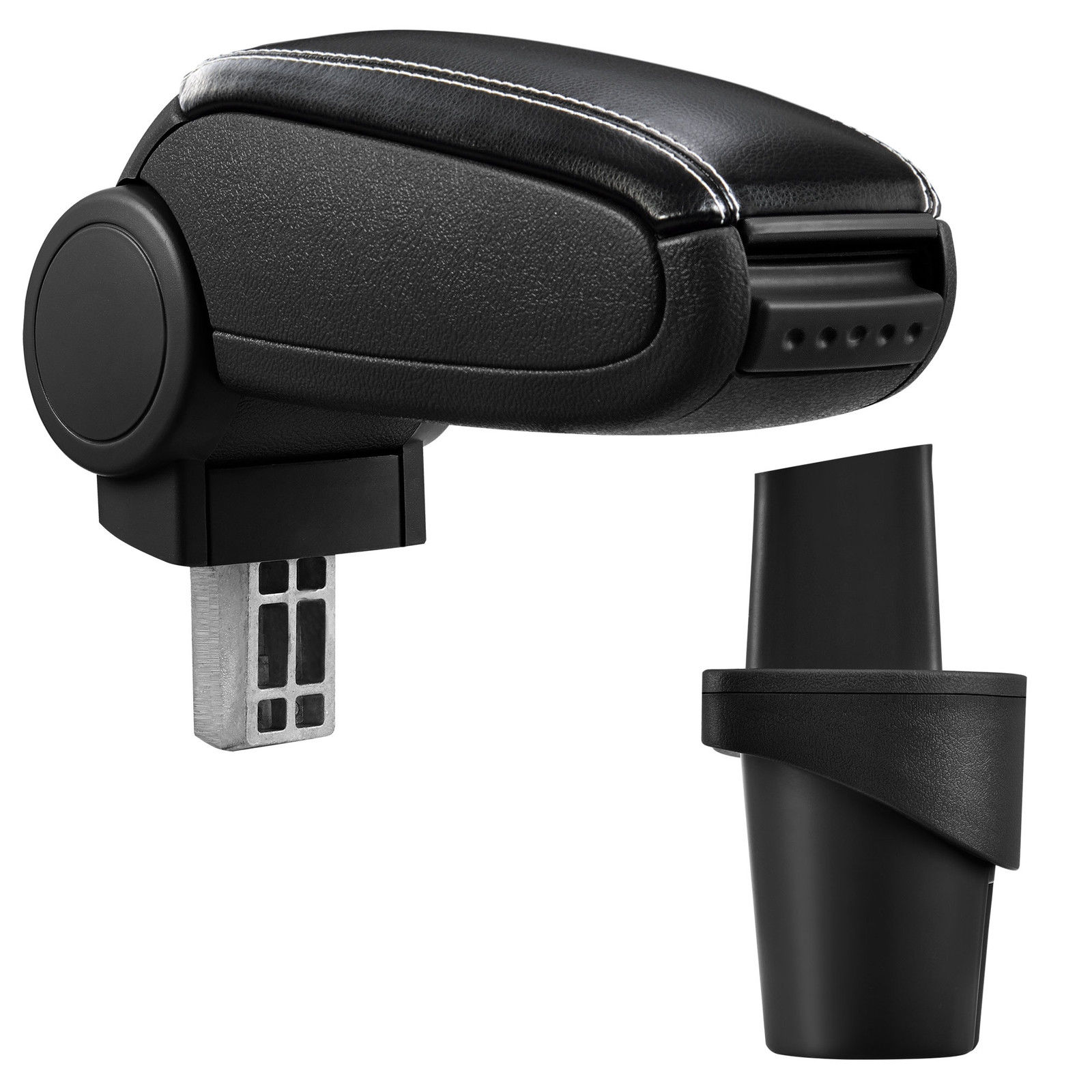 Armlehne Mittelarmlehne Leder Bezug Schwarz / Weiß für VW Caddy 3 III 1K 2004-