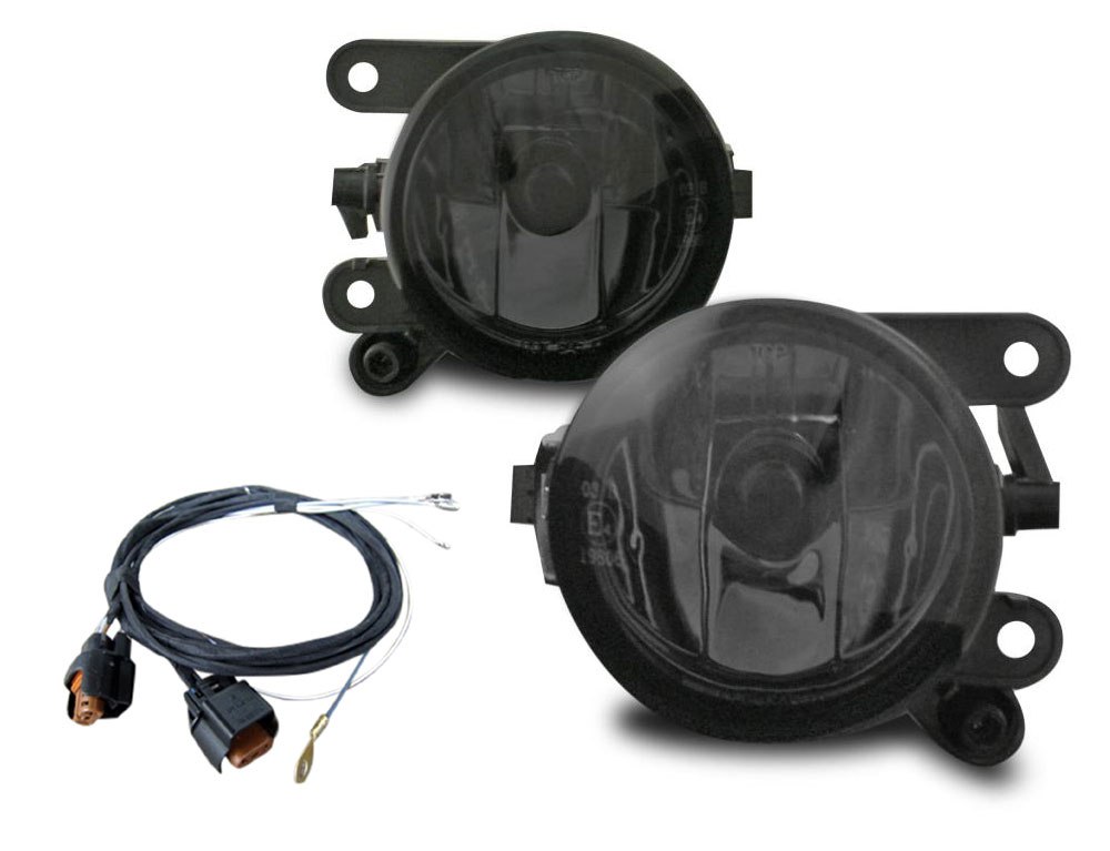Nebelscheinwerfer NSW Klarglas SCHWARZ Kabelbaum HB4 L + R für VW Jetta III