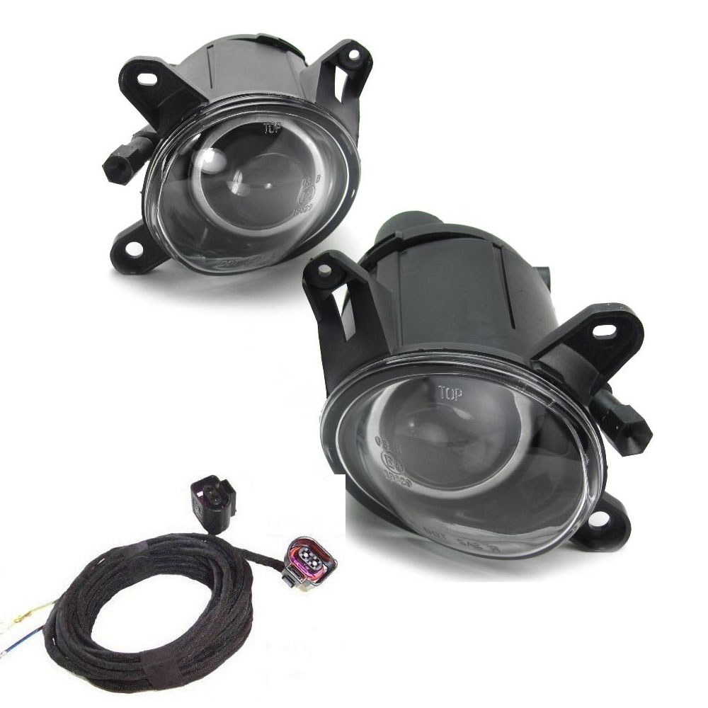 Nebelscheinwerfer Klarglas H3 Birnen + Kabelbaum für VW Passat 3BG B5 2000-2005