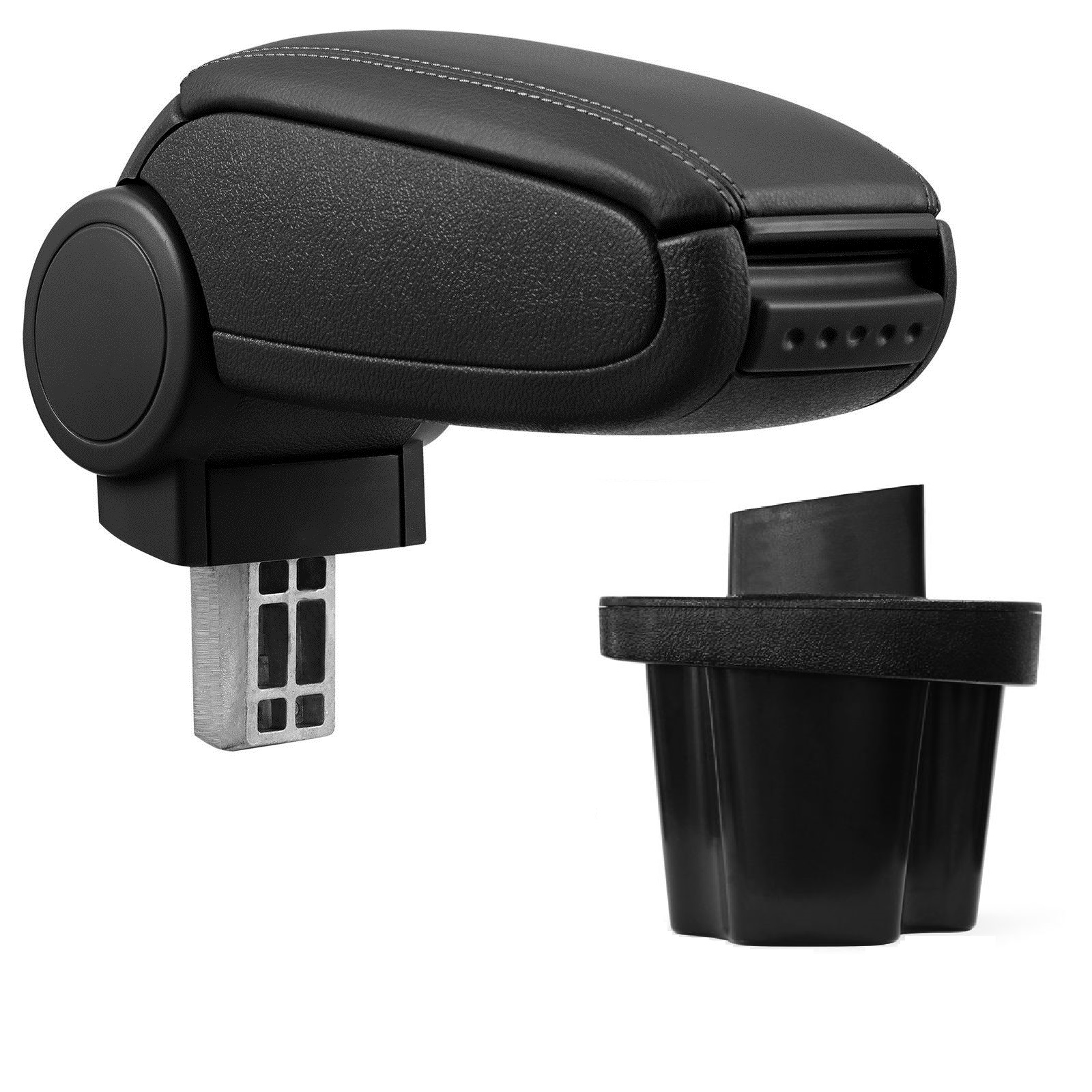 Armlehne Mittelarmlehne MAL Leder Bezug Schwarz für Hyundai Accent 2006-