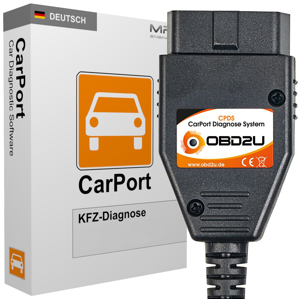 USB OBD 2 CPDS Diagnose Gerät CarPort PRO CAN SOFTWARE Codierung #65 für Audi