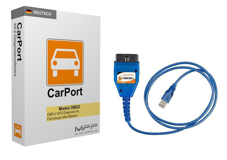 USB OBD KKL Diagnose Gerät CarPort PRO SOFTWARE K-Leitung für VW Audi Seat Skoda