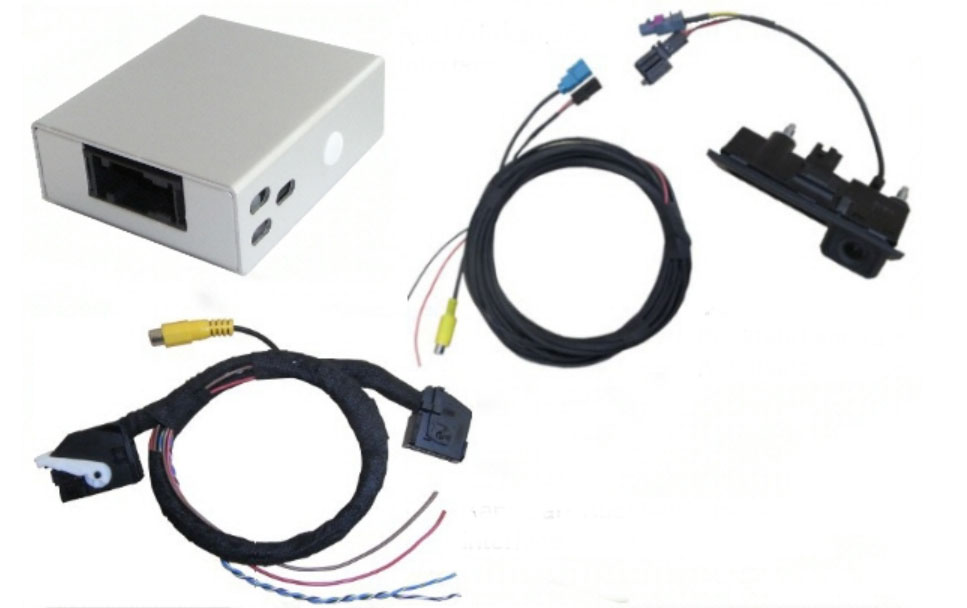 Original VW Rückfahrkamera High + Kabelbaum + Interface Modul VW RNS 315 510
