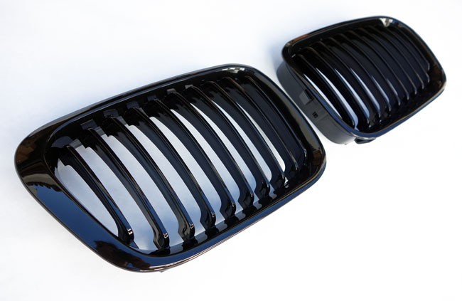 PREMIUM Kühlergrill Sport Grill Gitter Schwarz GLANZ für BMW 3er E46