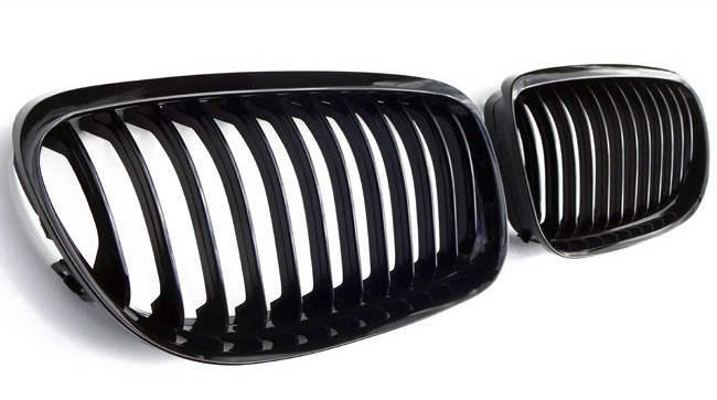 PREMIUM Kühlergrill Sport Grill Gitter Schwarz Glanz für BMW E90 E91
