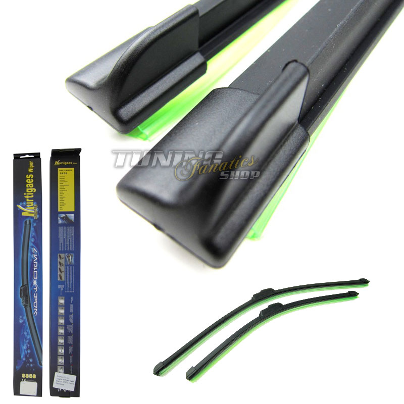 2x PREMIUM SOFT / FLAT Scheibenwischer Flachbalken Wischer Front SET 600/380mm