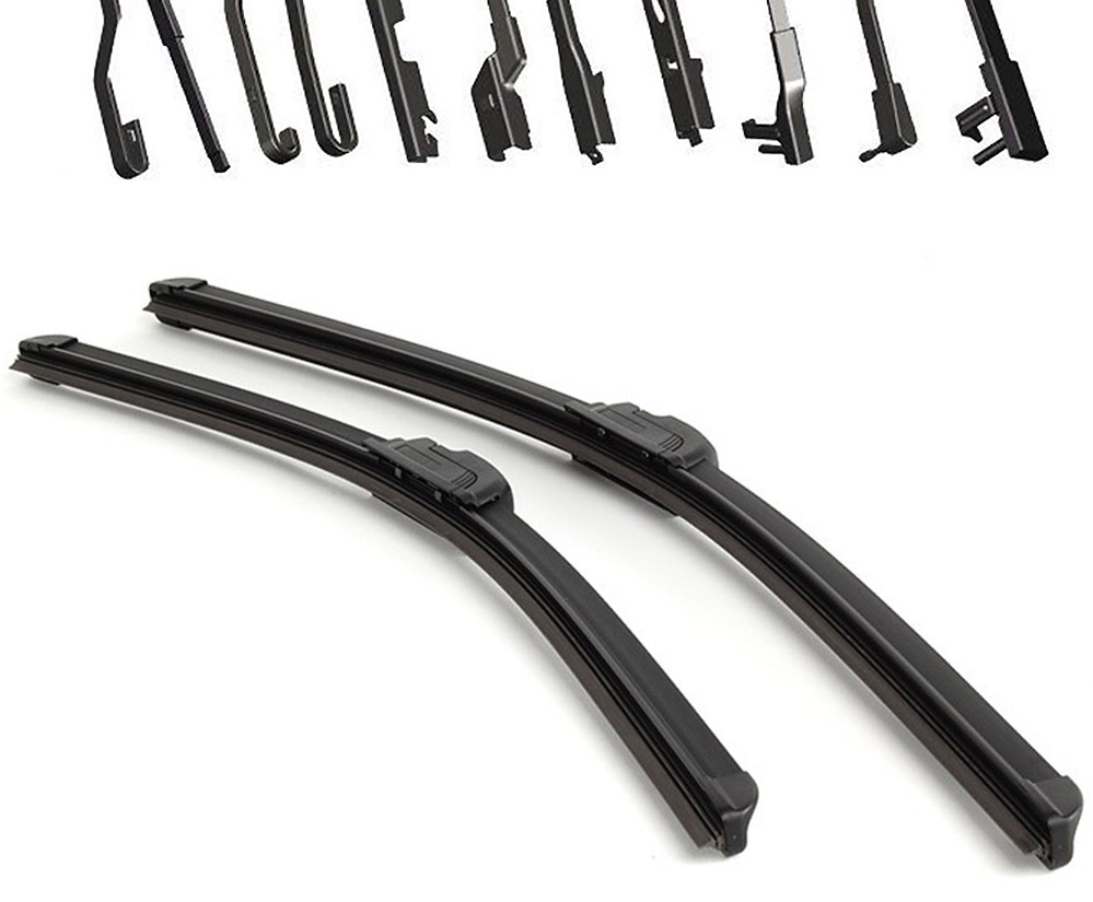 2x ULTRA / FLAT Scheibenwischer Wischerblatt GELENKLOS + EASY-CLIP in 600/530mm