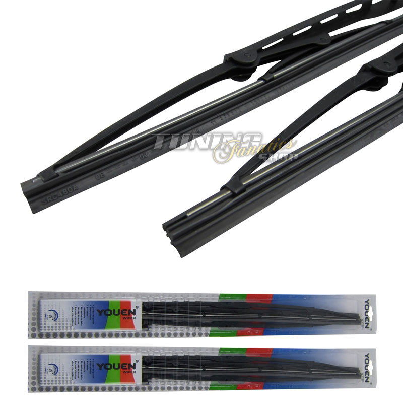 2x Premium CLASSIC Scheibenwischer Wischer Gummi Metallbügel SET in 475/450mm