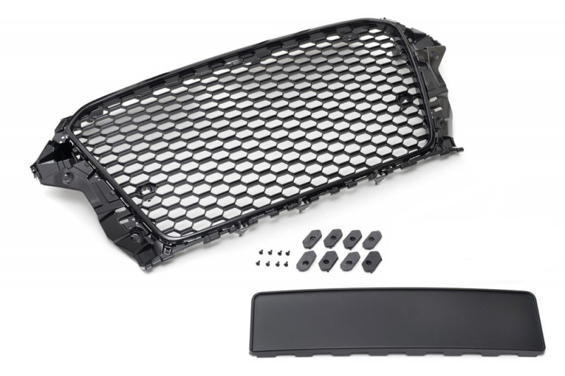 Kühlergrill Sportgrill Waben Gitter Grill Schwarz für Audi A3 / S3 8V ab 2012-