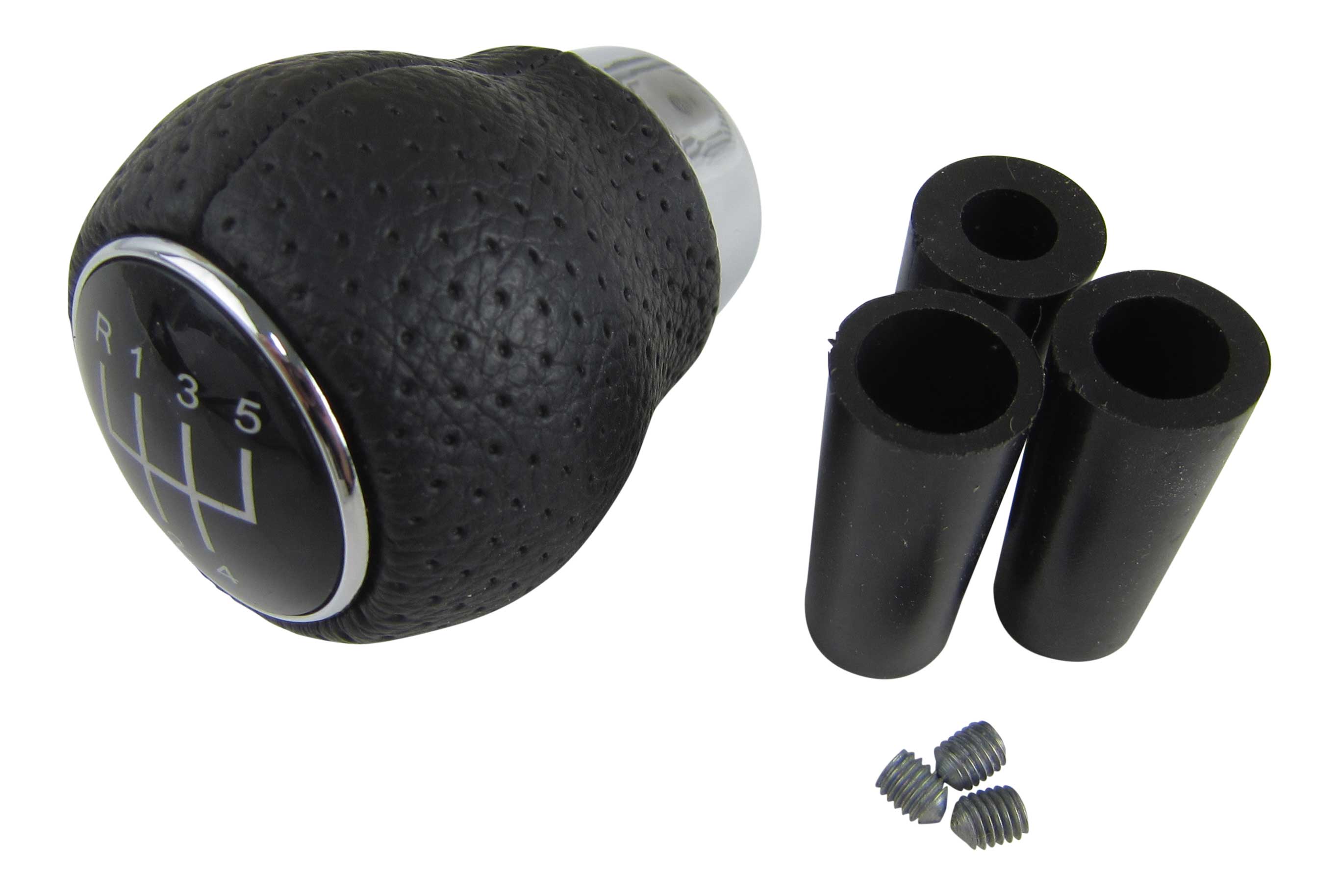 PREMIUM Edition Schaltknauf Knauf Schwarz Loch Leder 5-Gang für viele Fahrzeuge