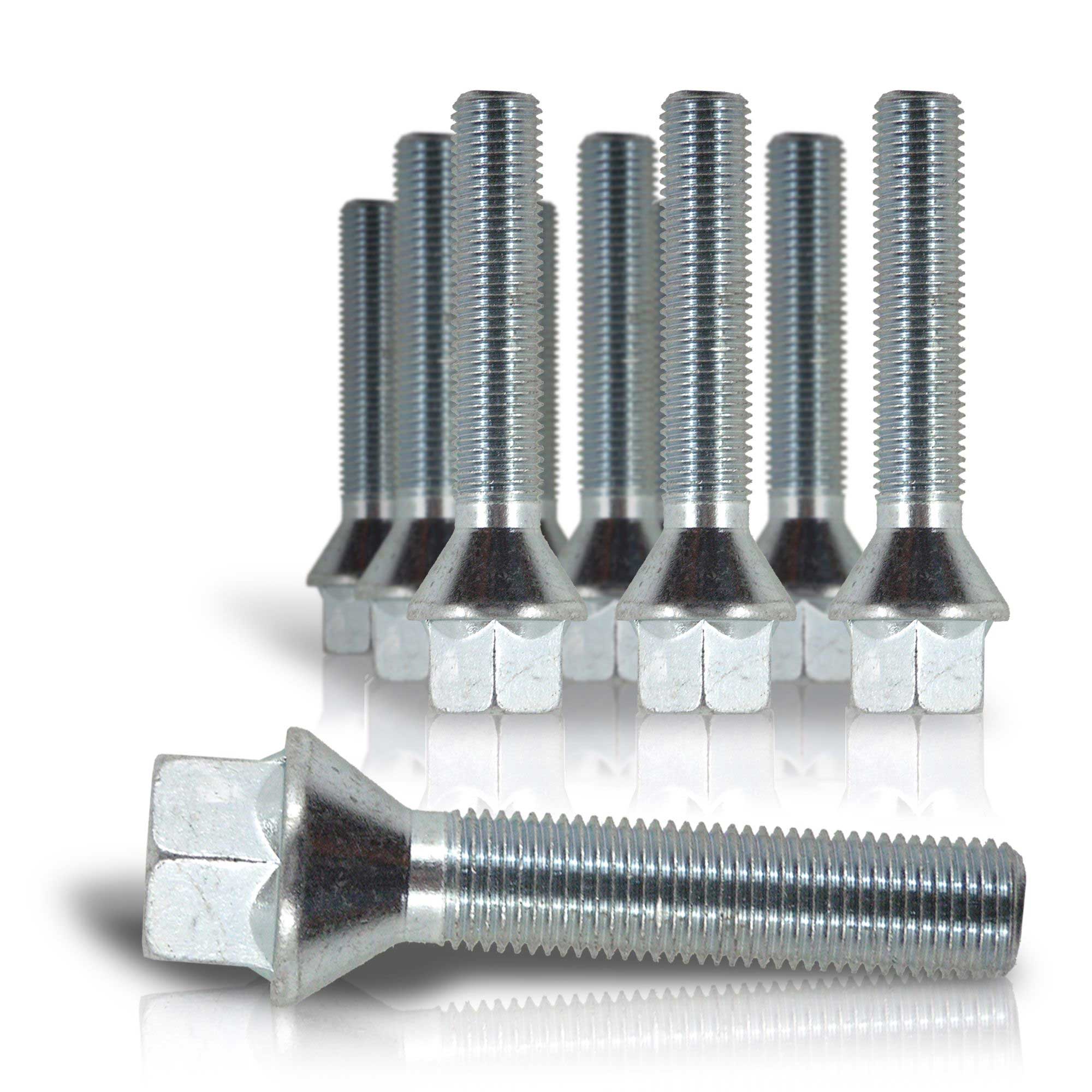 10x Radbolzen Radschrauben Spurverbreiterung Alufelgen Kegelbund M14 x 1,5 33mm