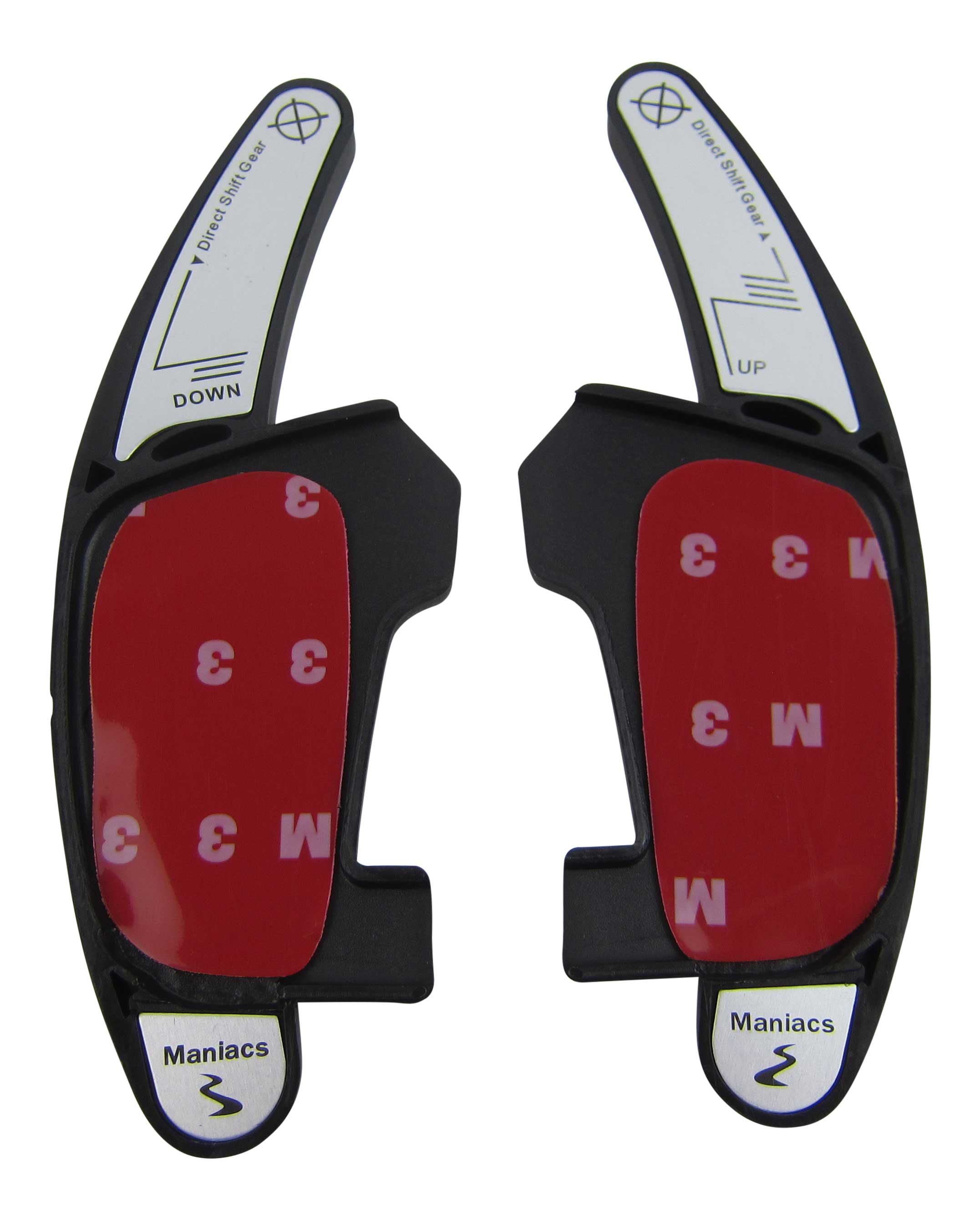 Schaltwippen Verlängerung DSG Lenkrad Silber Rot für VW Golf 7 VII / Polo 6R 6C