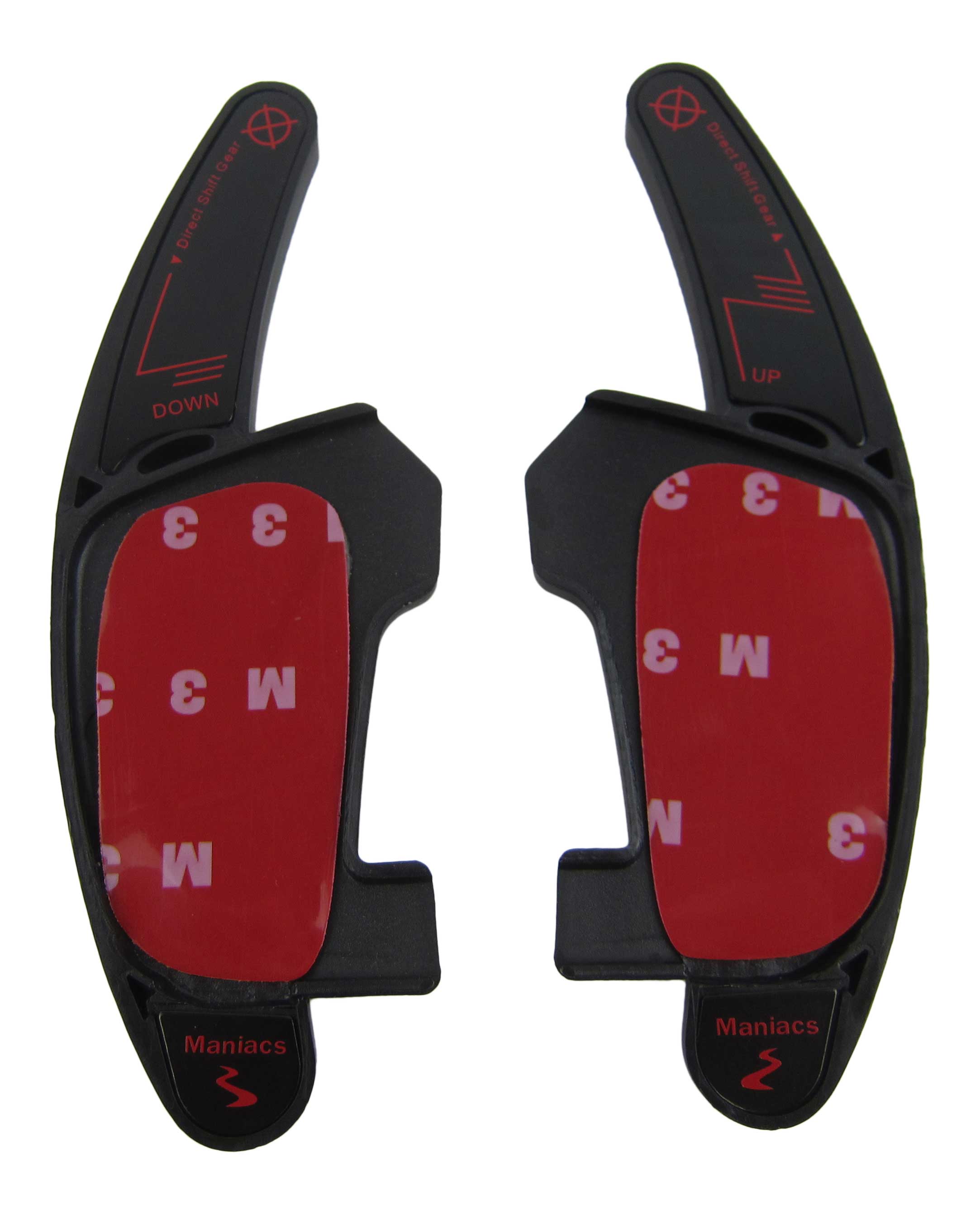 Schaltwippen Verlängerung DSG Lenkrad Schwarz Rot für VW Golf 7 VII / Polo 6R 6C