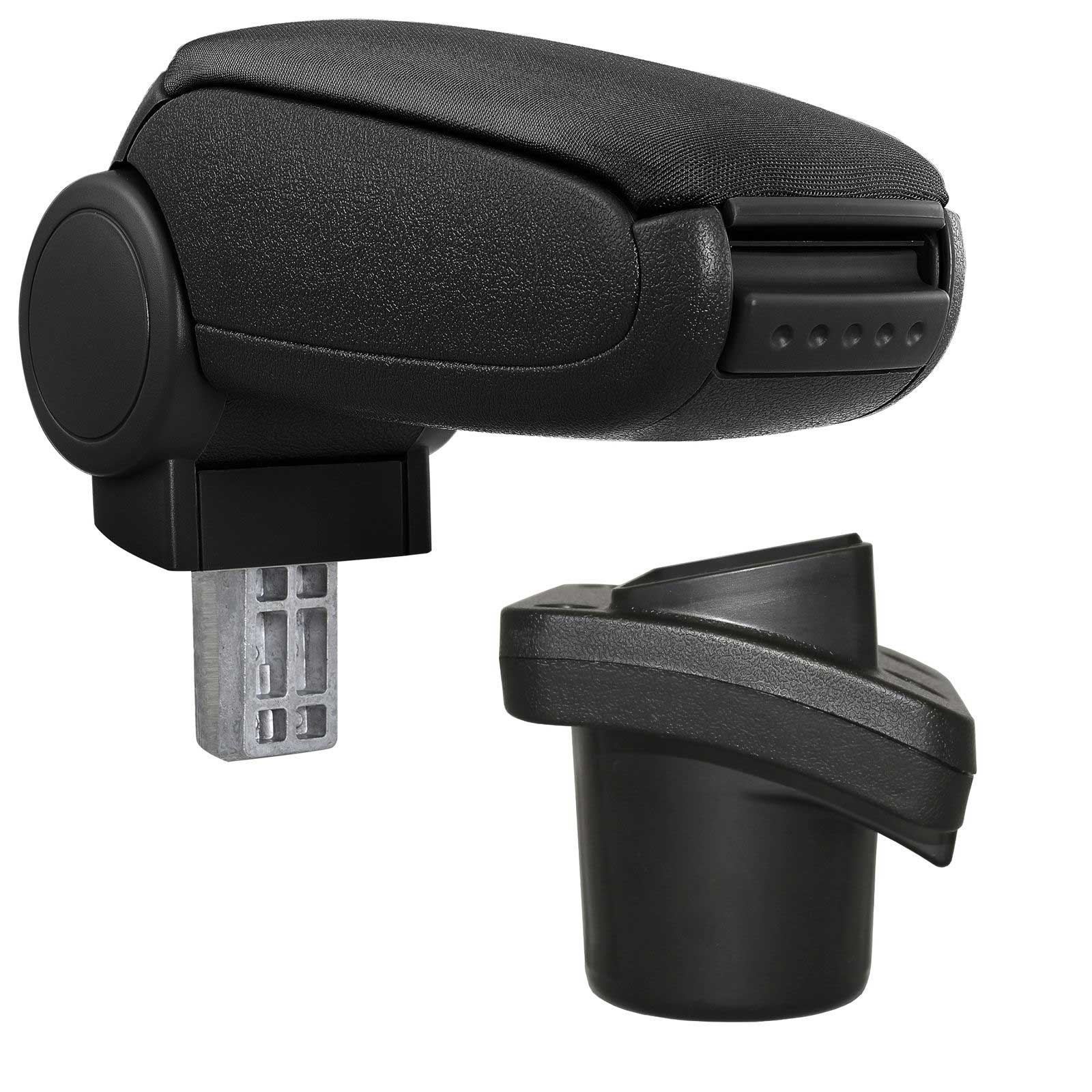 Armlehne Mittelarmlehne MAL KOMPLETT SET Textil Schwarz für Citroen C2 2003-2009