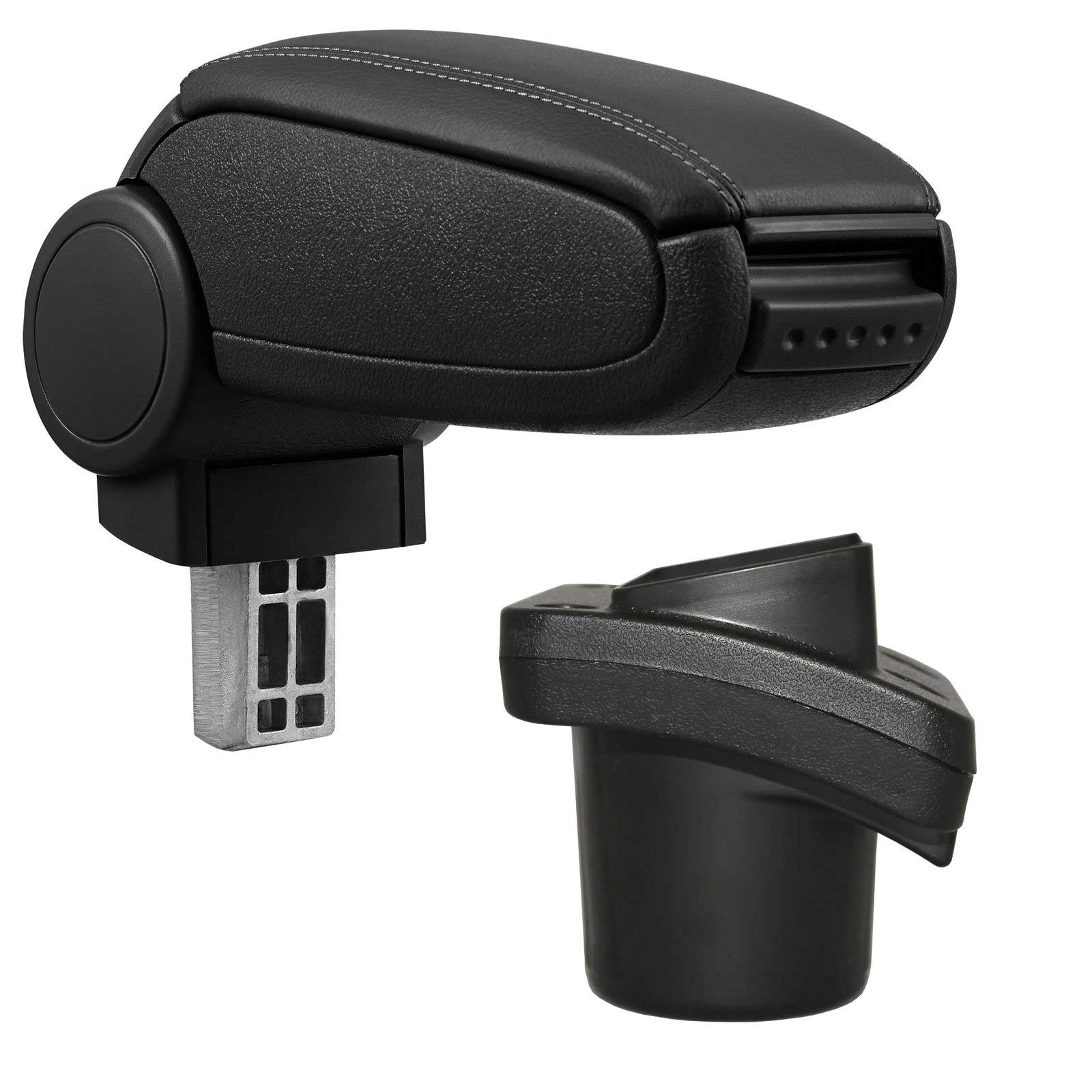 Armlehne Mittelarmlehne MAL KOMPLETT SET Leder Schwarz für Citroen C2 2003-2009