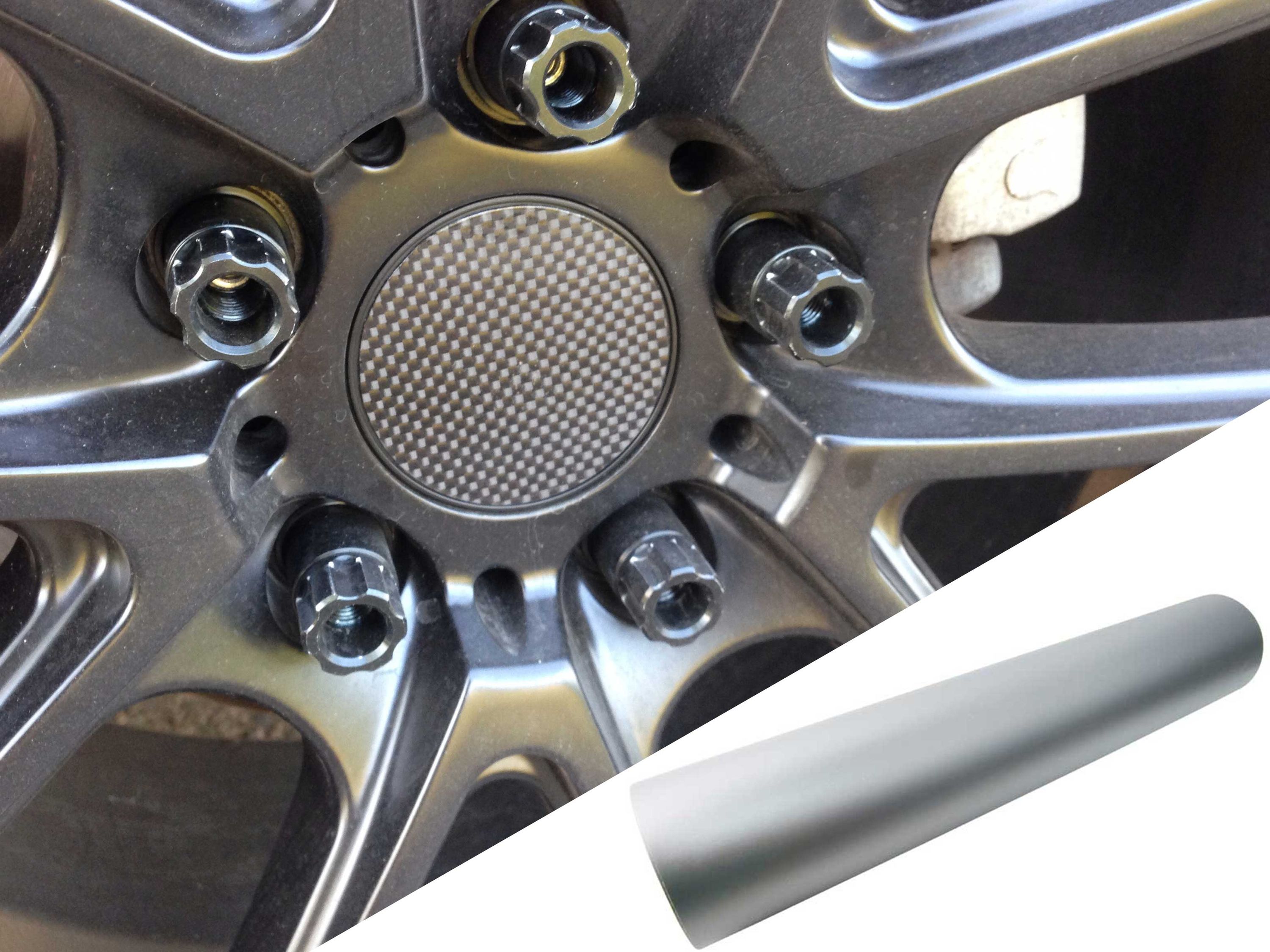 4x Alufelgen Felgen Naben Deckel Design Folie Silber Matt für viele Fahrzeuge