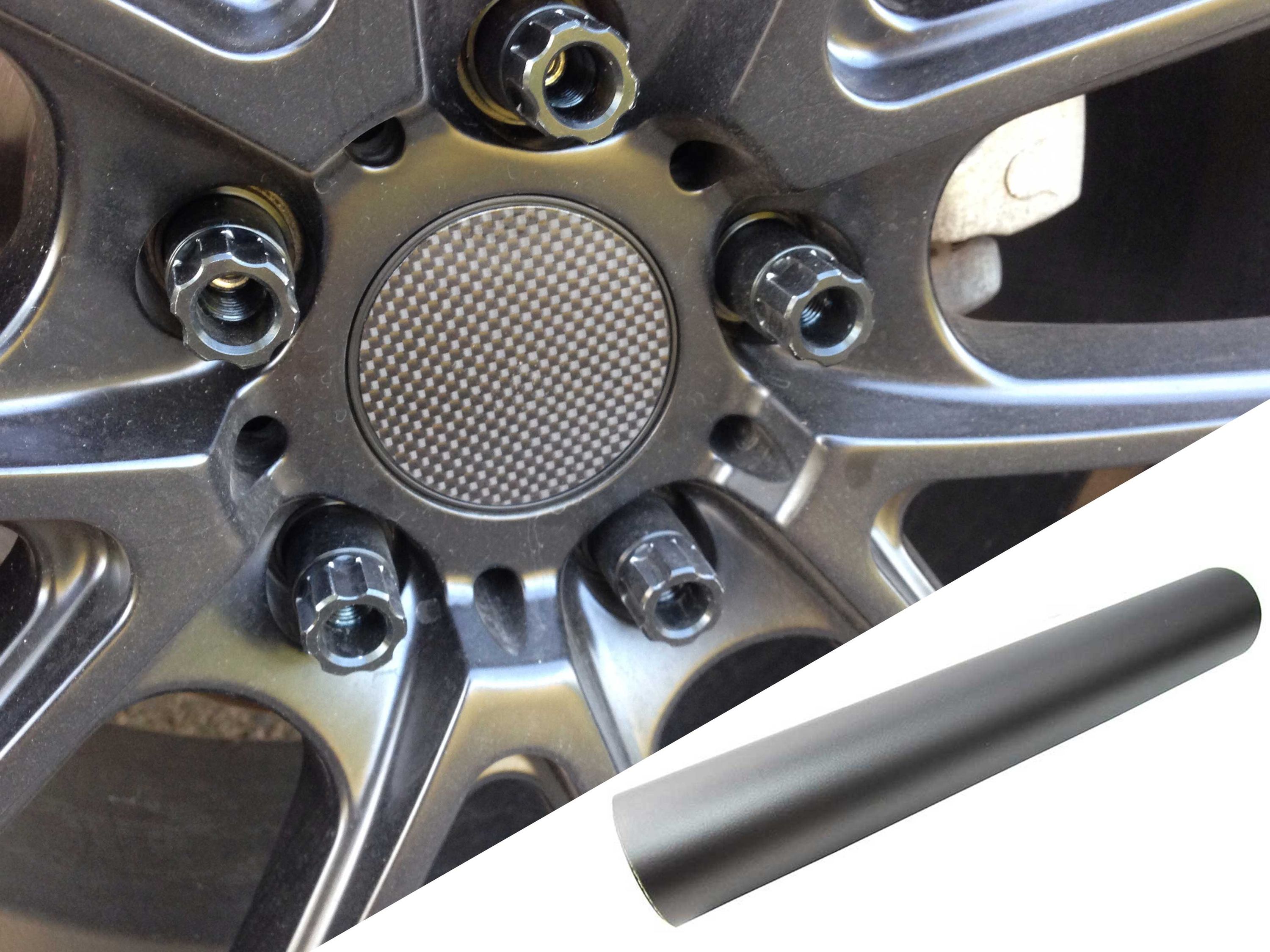 4x Alufelgen Felgen Naben Deckel Design Folie Grau Matt für viele Fahrzeuge