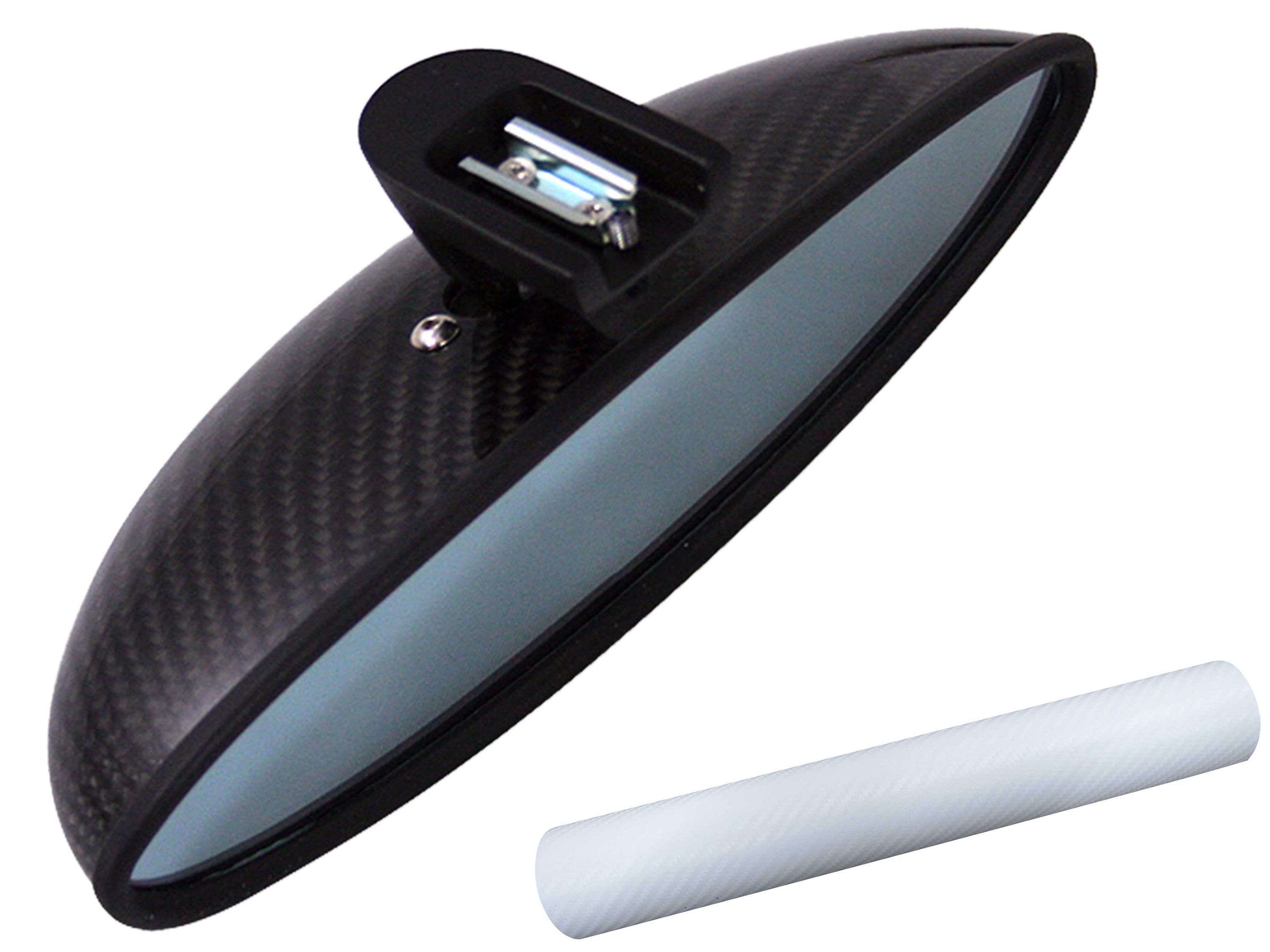 PREMIUM Spiegel Innenspiegel Design Folie Set Carbon Weiß für viele Fahrzeuge