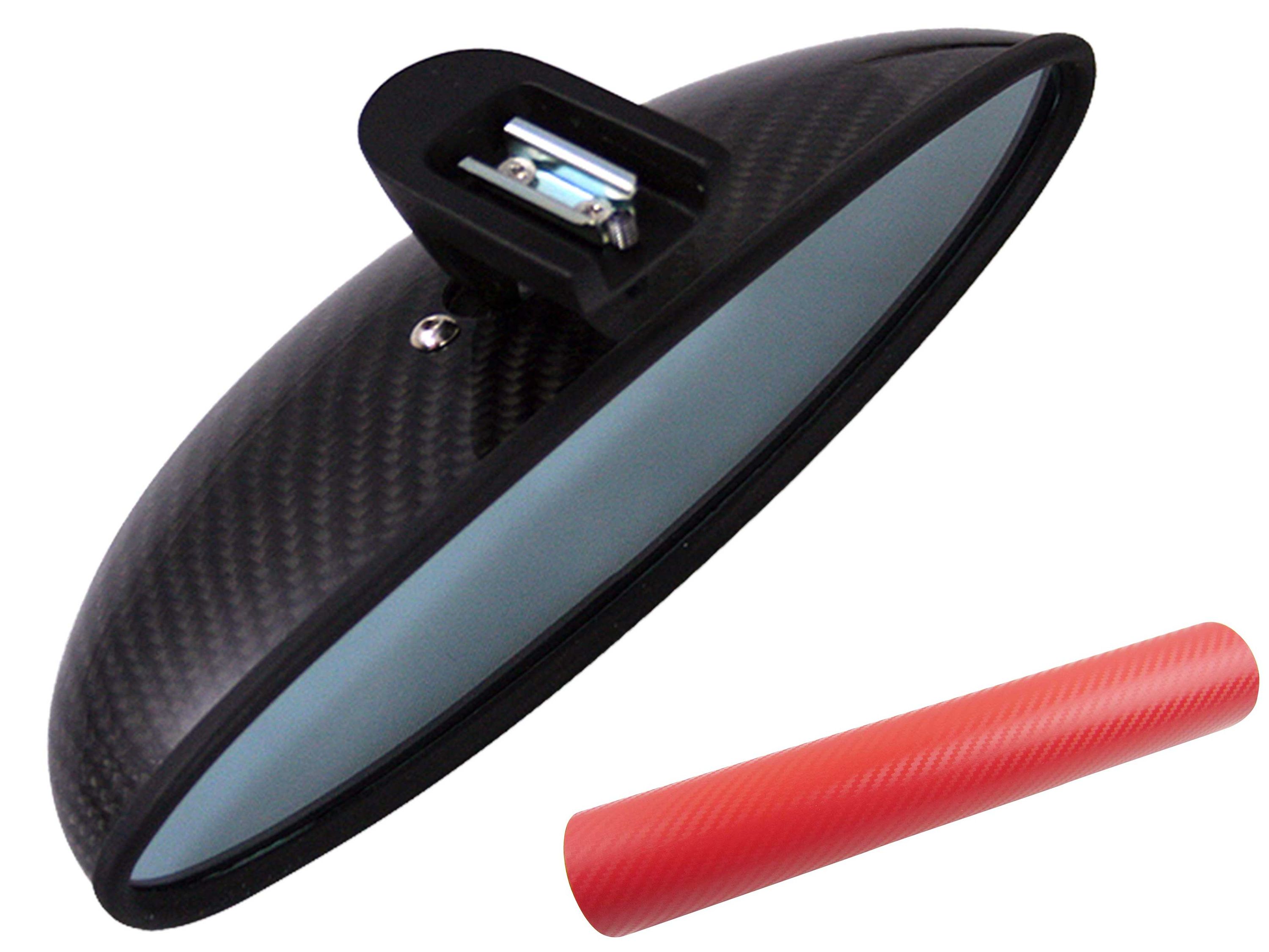 PREMIUM Spiegel Innenspiegel Design Folie Set Carbon Rot für viele Fahrzeuge