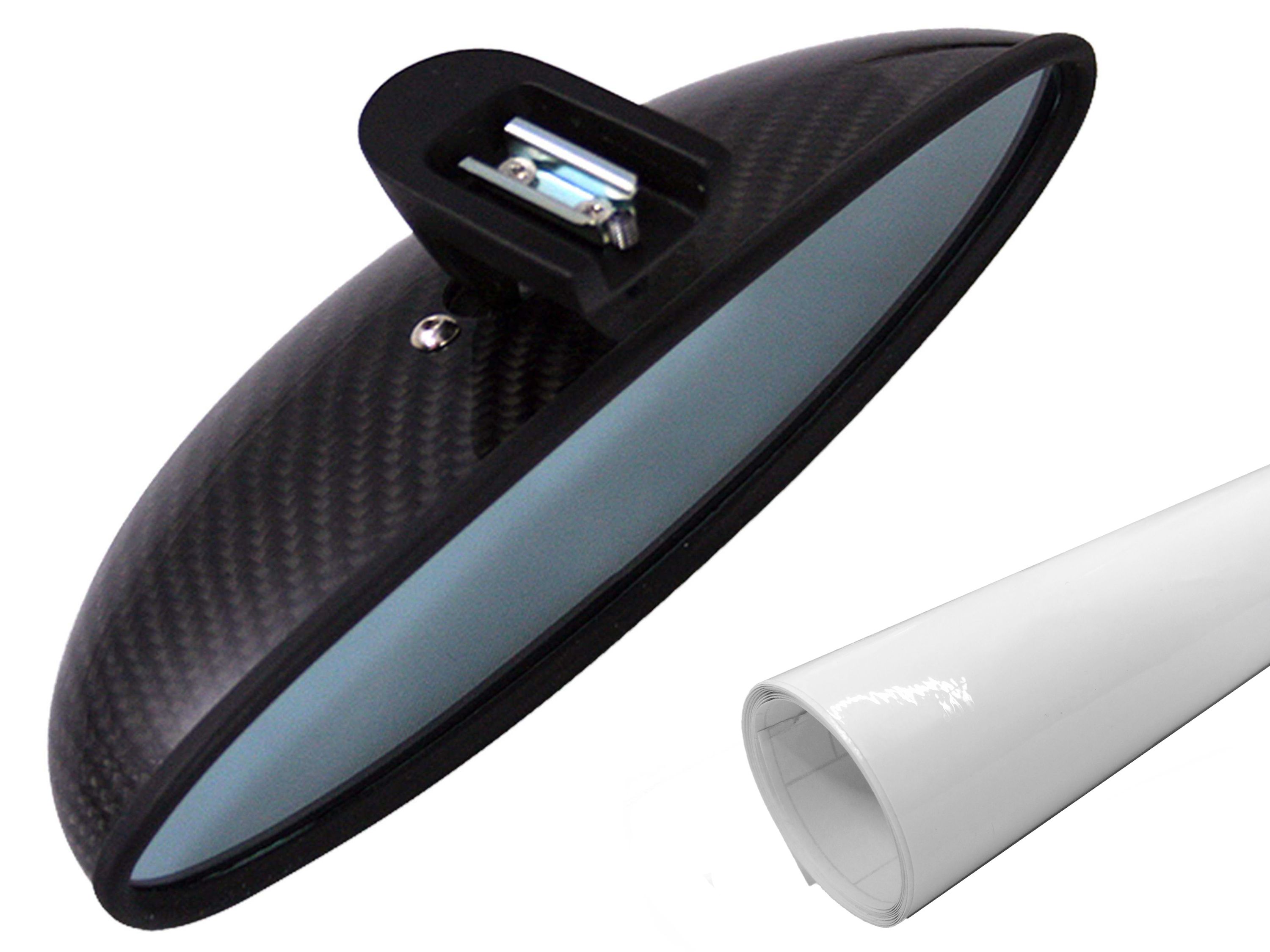 PREMIUM Spiegel Innenspiegel Design Folie Set Weiß Glanz für viele Fahrzeuge