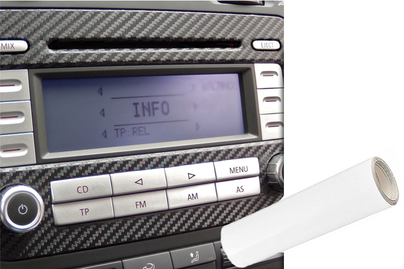 Premium Innenraum Zierleisten Dekor Blende Design Folie Auto Set in Weiß Matt