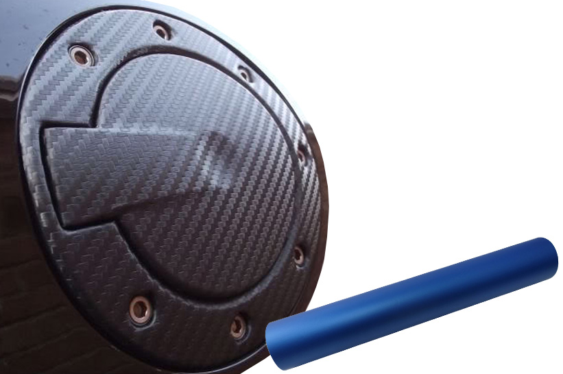 Premium Tankdeckel Tank Deckel Auto PKW Design Folie Set in Blau Matt