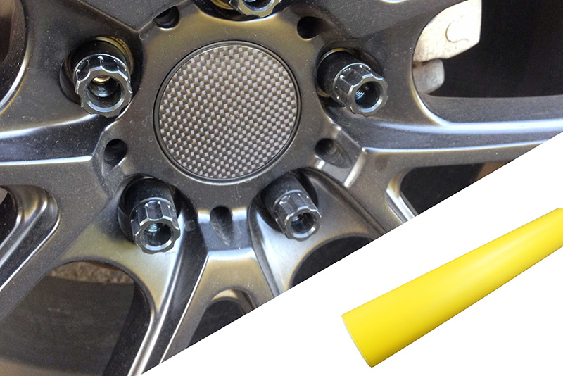 4x Alufelgen Felgen Naben Deckel Design Folie Gelb Matt für viele Fahrzeuge