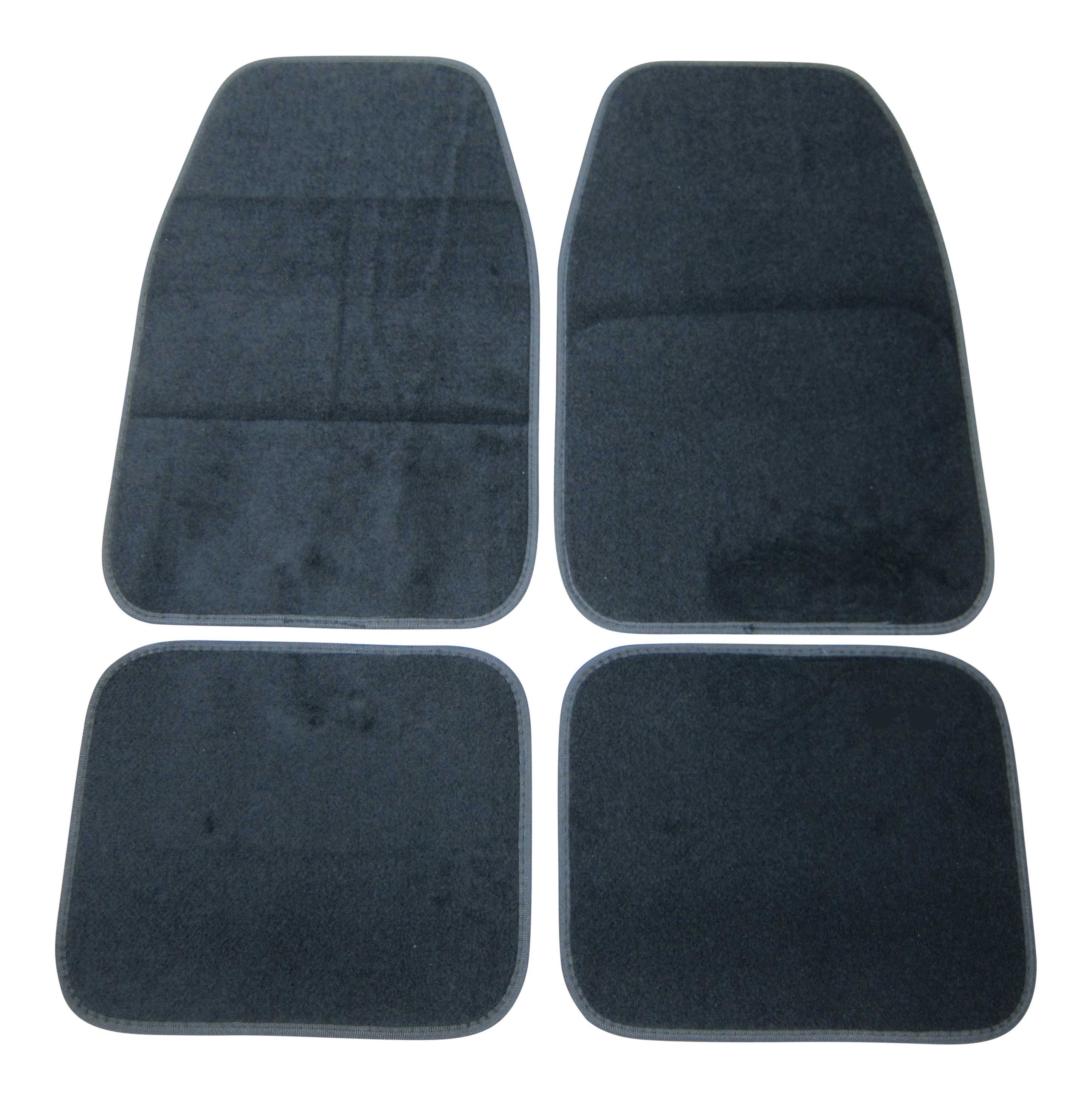Premium Textil Fußmatten Autoteppich VORN + HINTEN Anthrazit Schwarz 4er SET