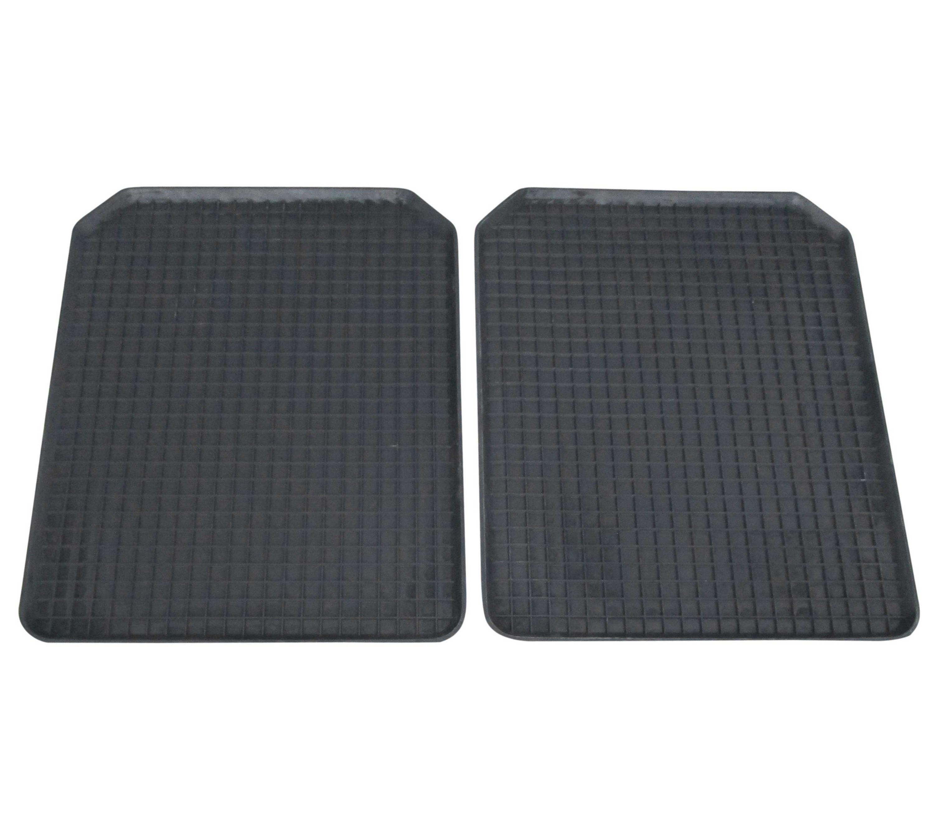 2x Gummi Fußmatten Gummifußmatten HOHER RAND Autoteppich SET für VORN Schwarz